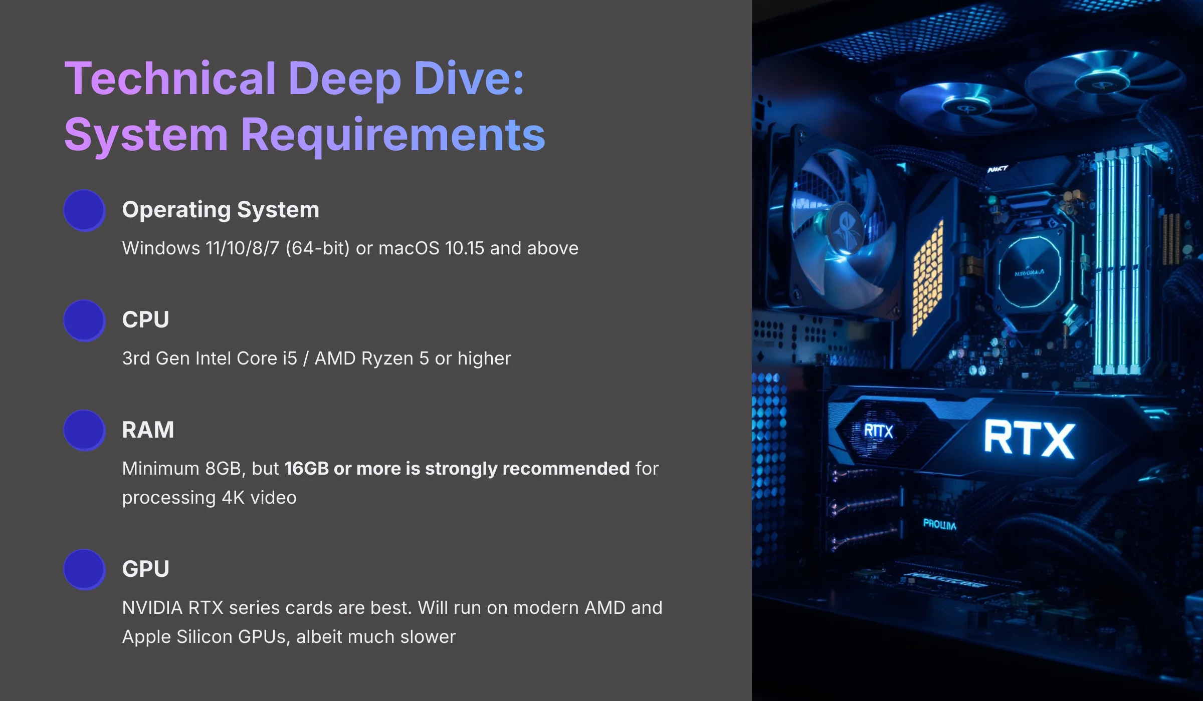 Technical Deep Dive System Requirements
