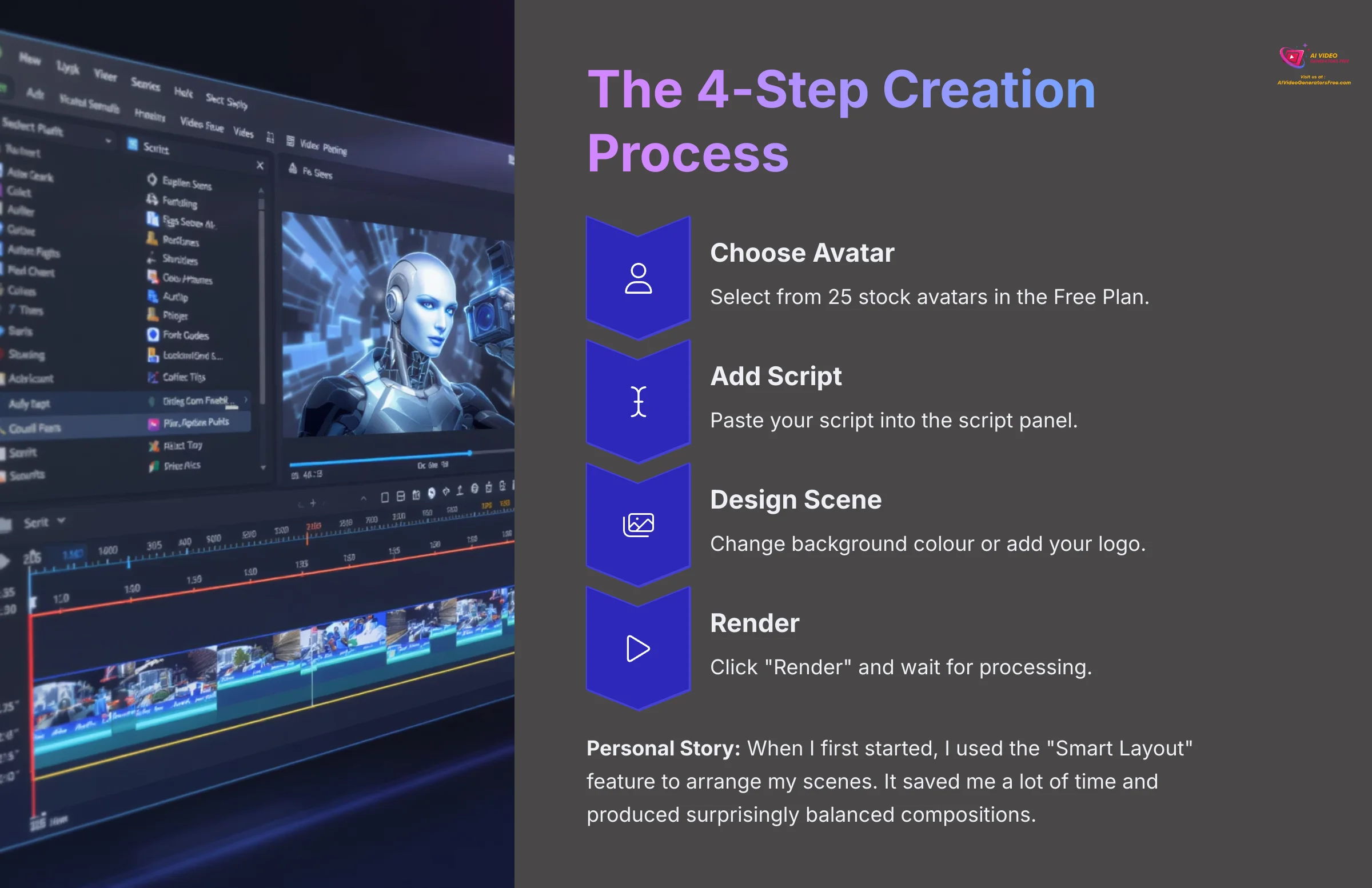 9_The-4-Step-Creation-Process_AI-video-generators-free_aivideogeneratorsfree.com_