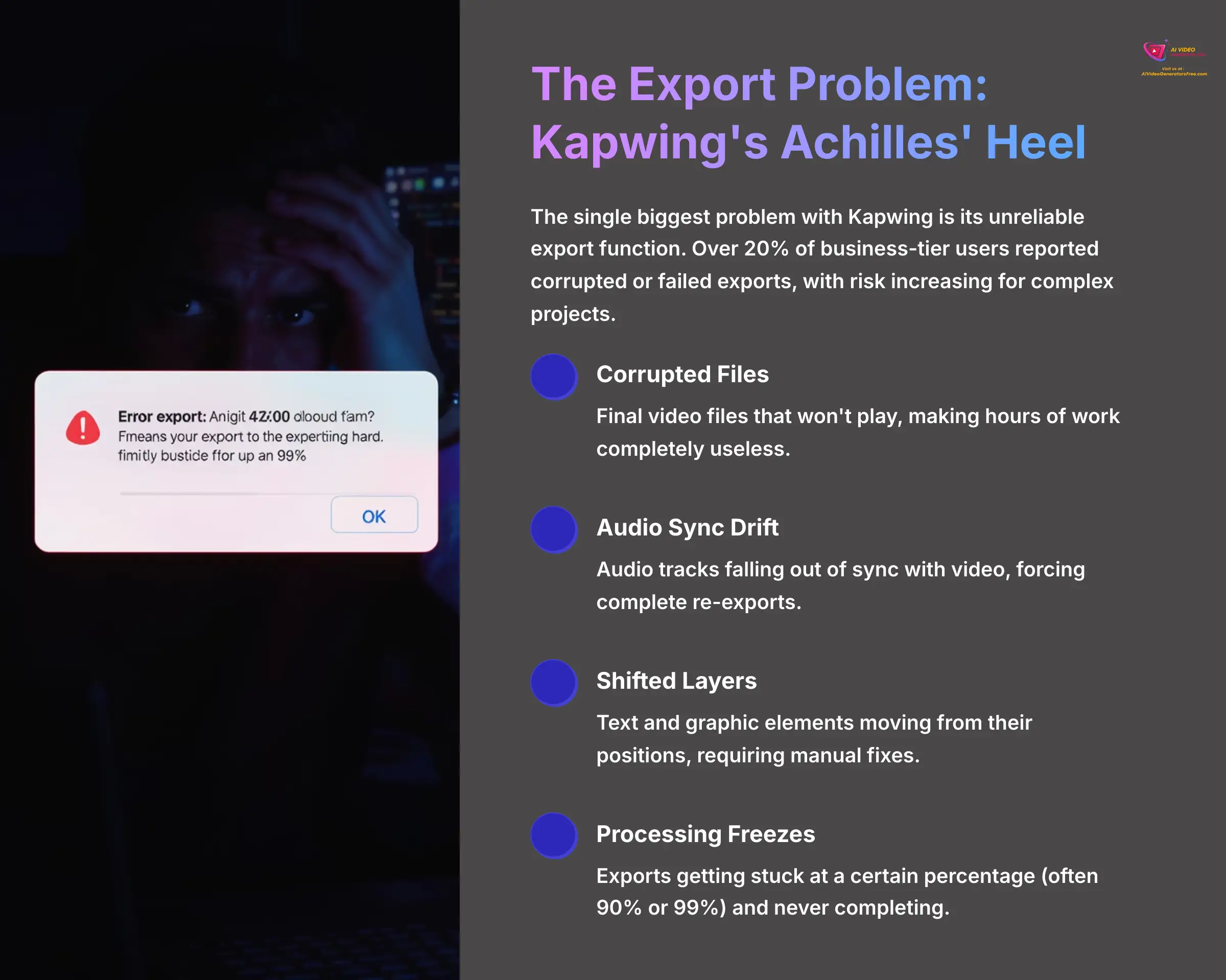 The Export Problem: Kapwing's Achilles' Heel