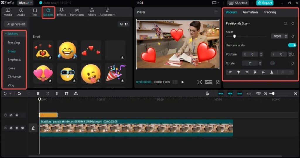 CapCut Video Editor Interface