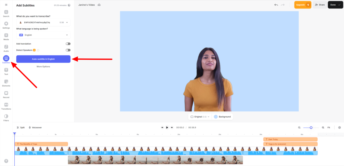 VEED interface