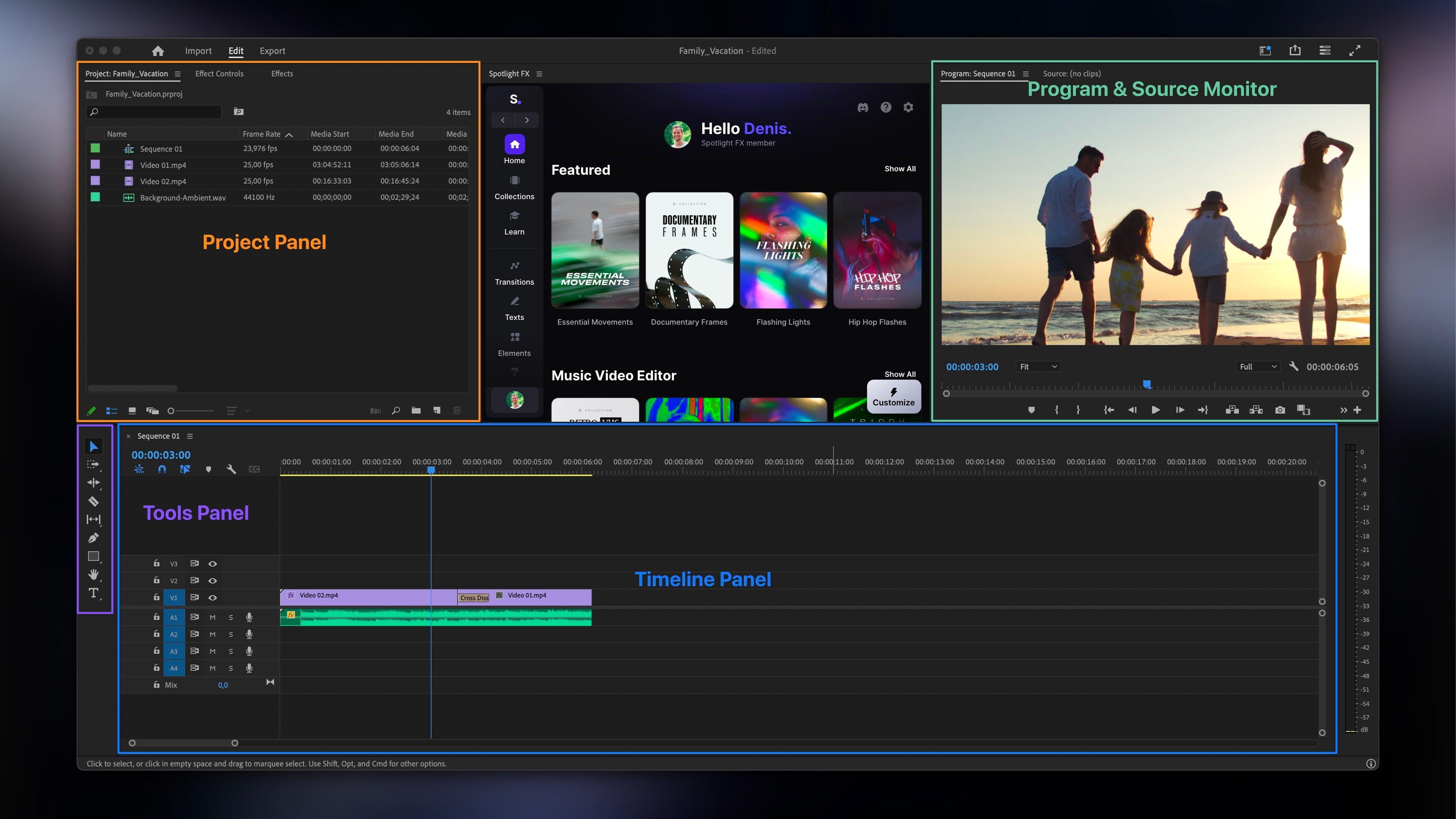 Adobe Premiere Pro Interface