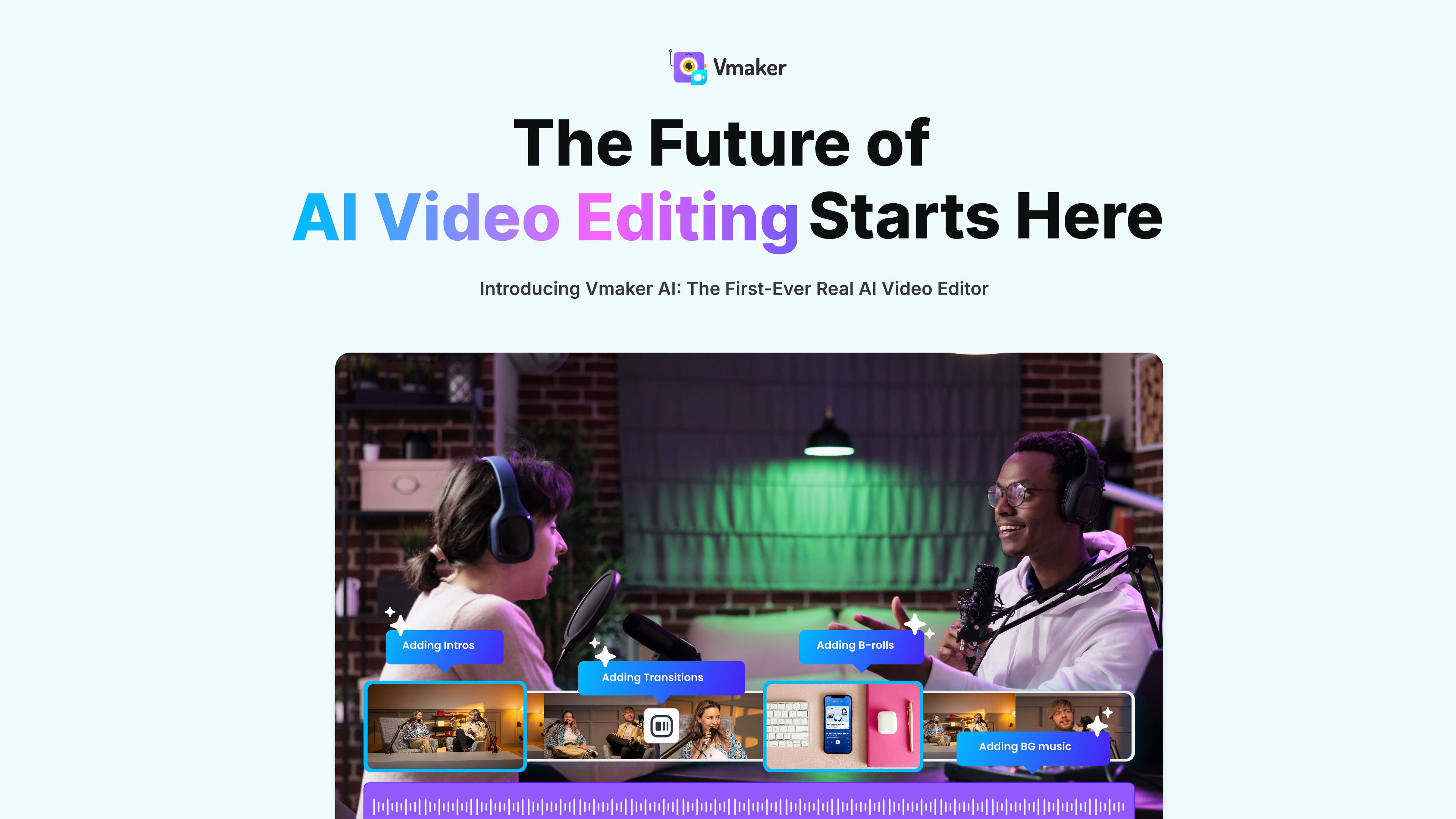 Vmaker AI Video Generator Interface