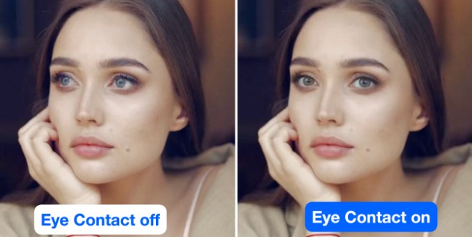 Descript Eye Contact AI Feature