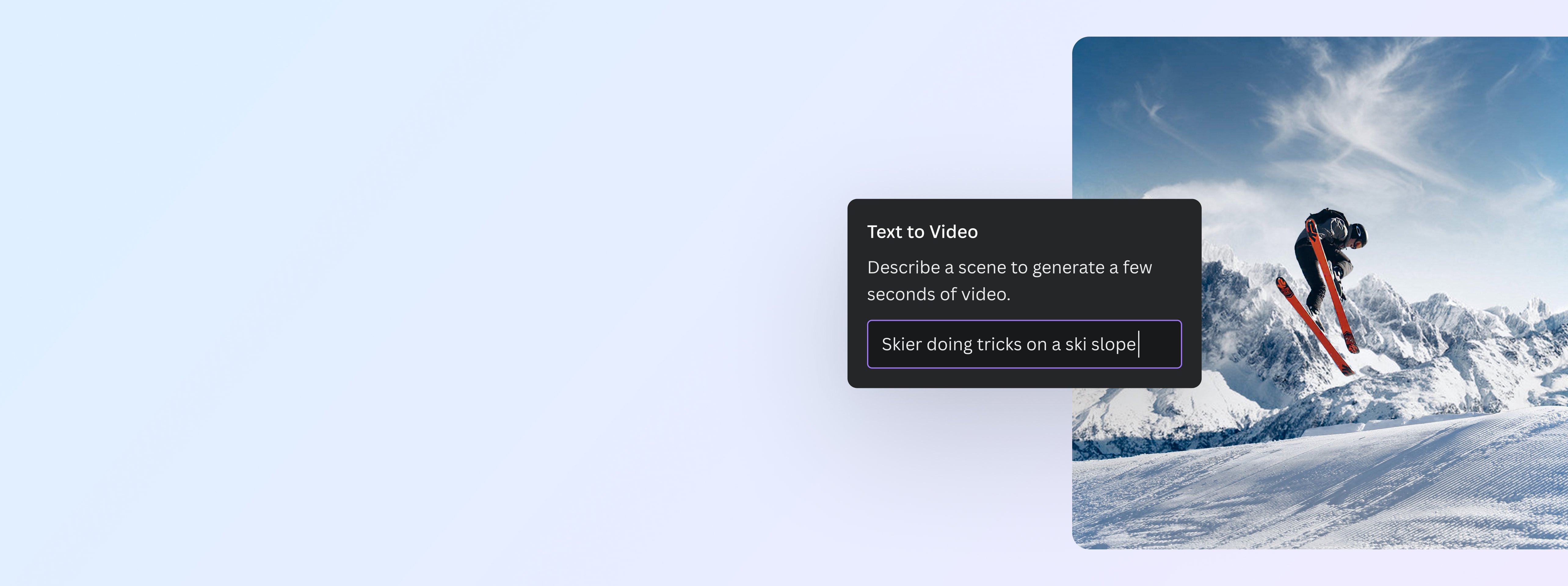 Canva Text-to-Video Generator Interface