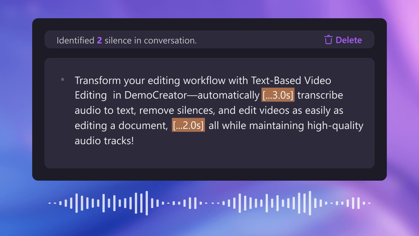 Text-based video editing workflow demonstration
