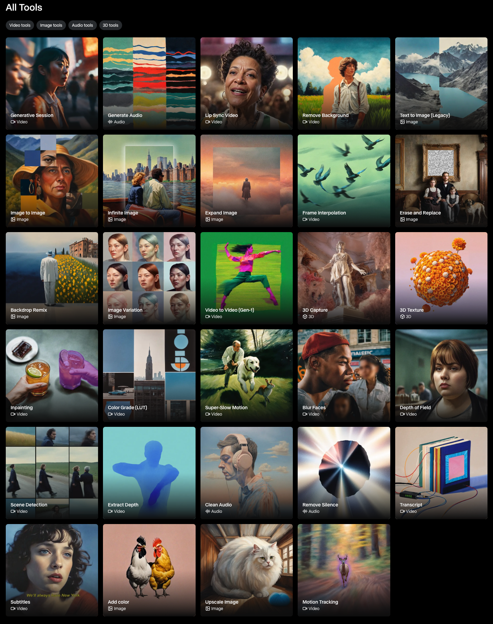 Runway ML AI Tools Suite