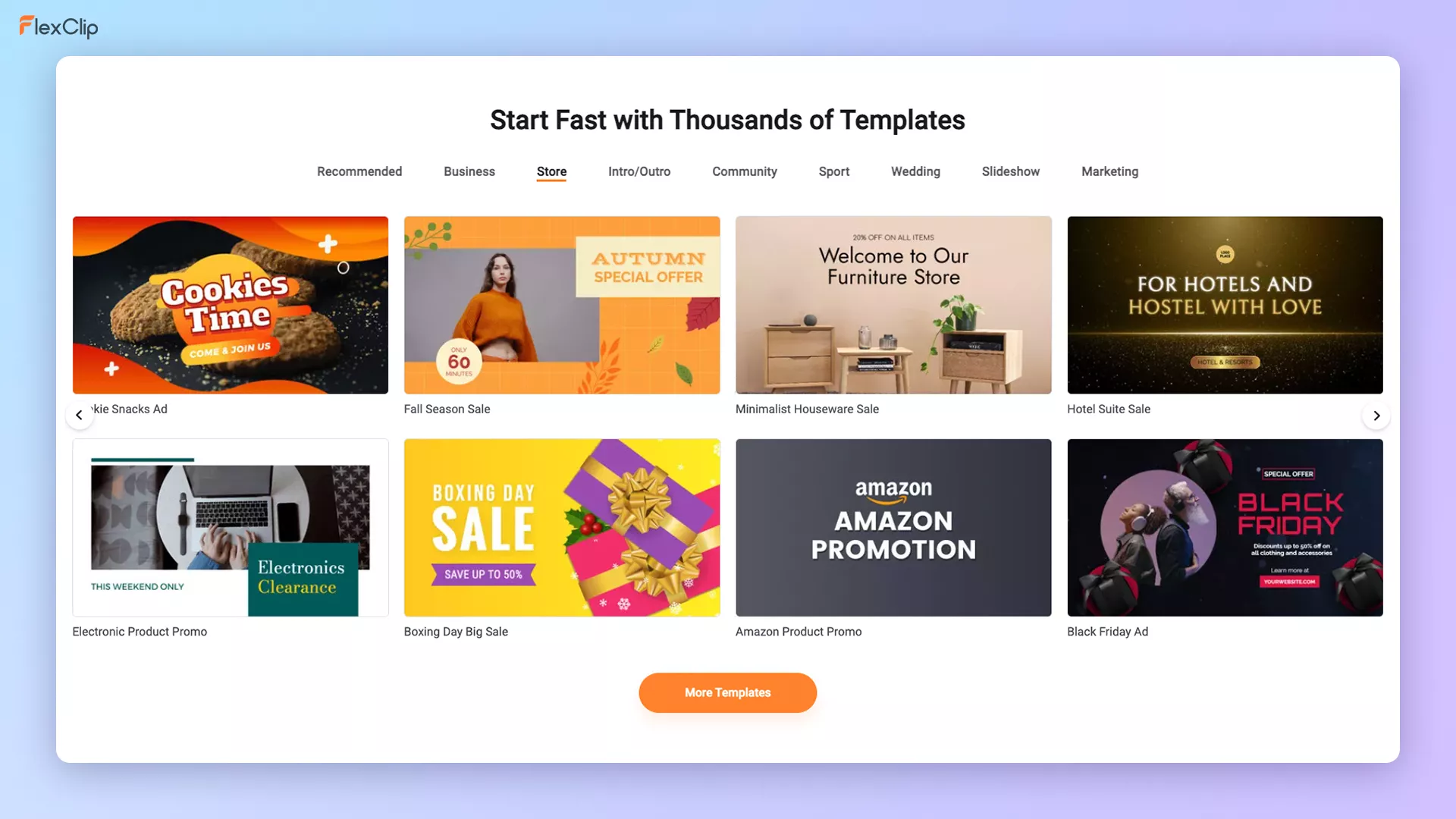 FlexClip Template Library