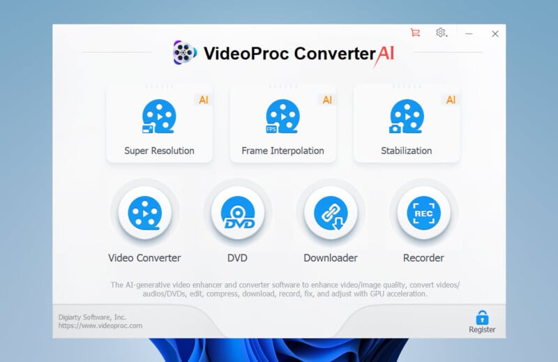 VideoProc Converter AI Main Interface