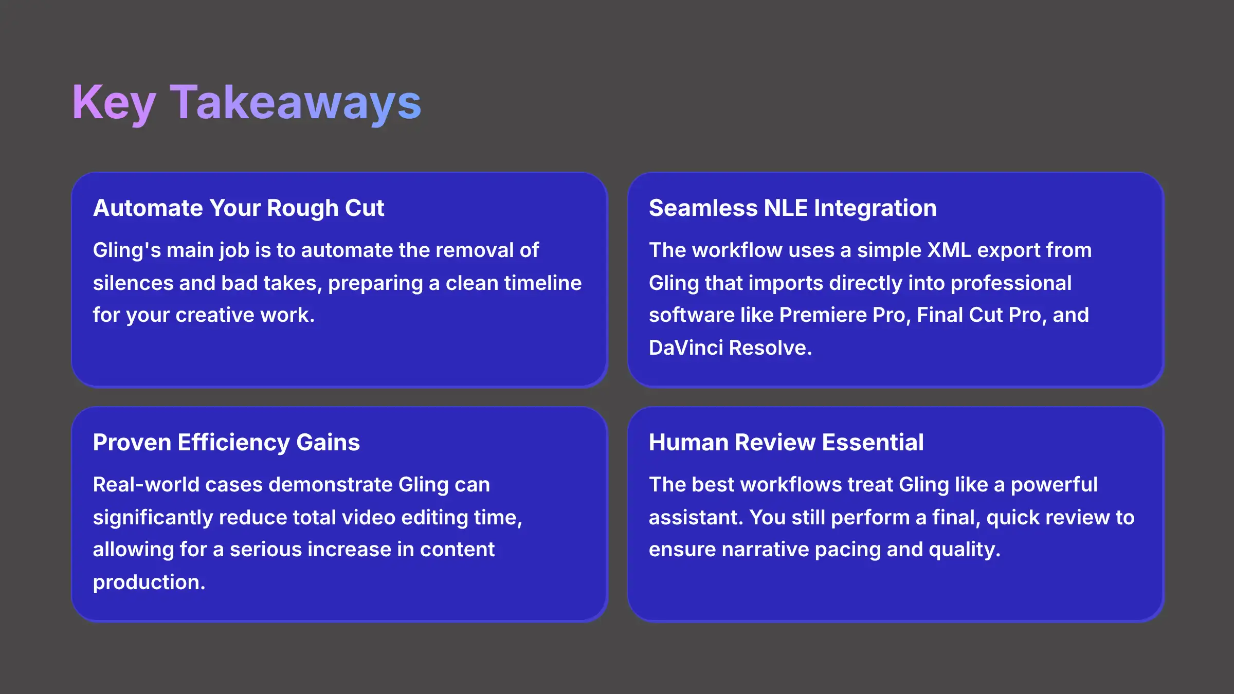 Key Takeaways - AI video generators free