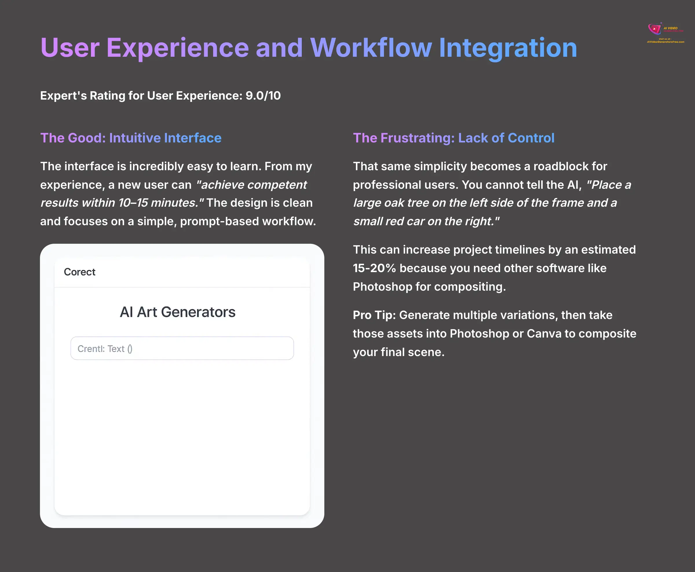 User Experience and Workflow Integration