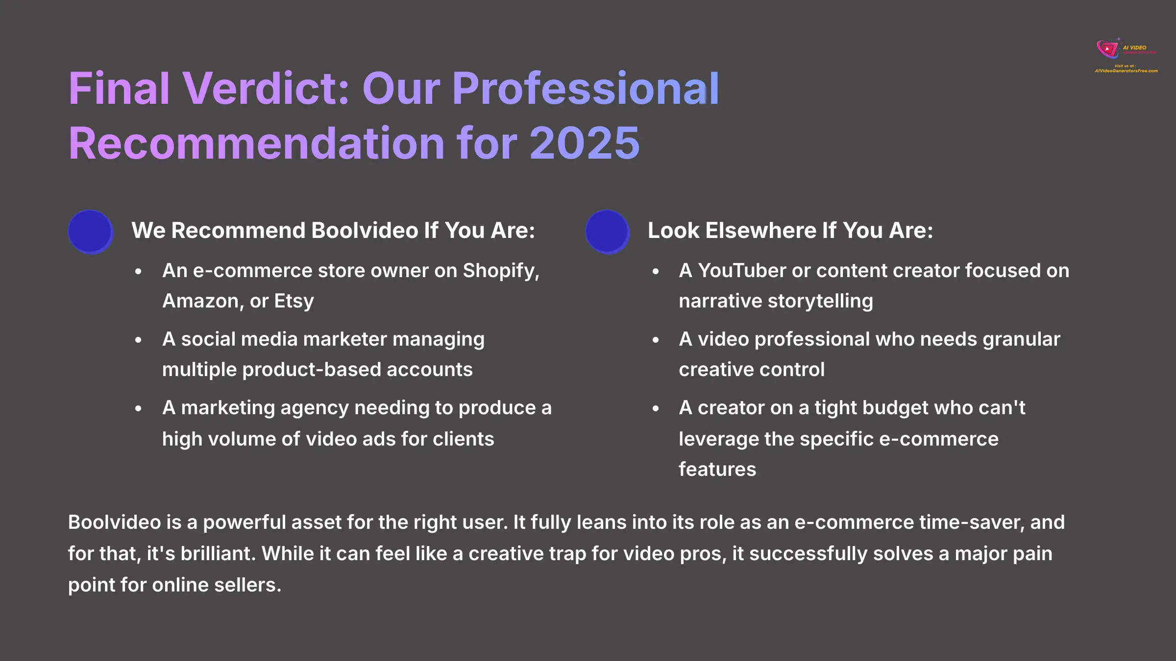Final Verdict - Professional Recommendation for 2025