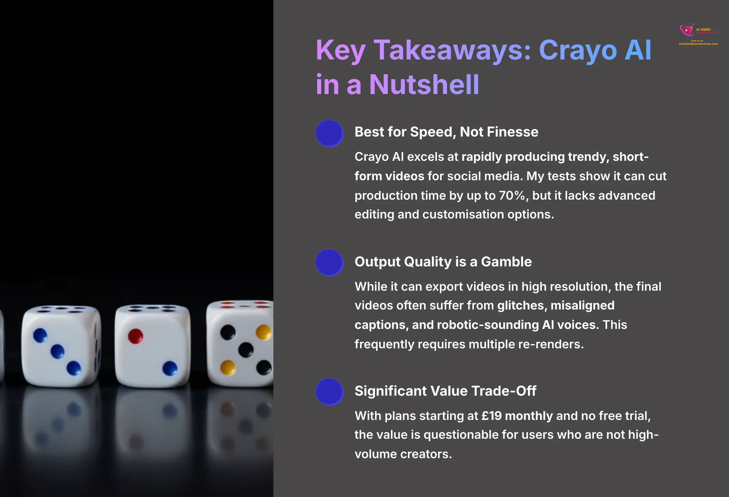 Key Takeaways Crayo AI in a Nutshell