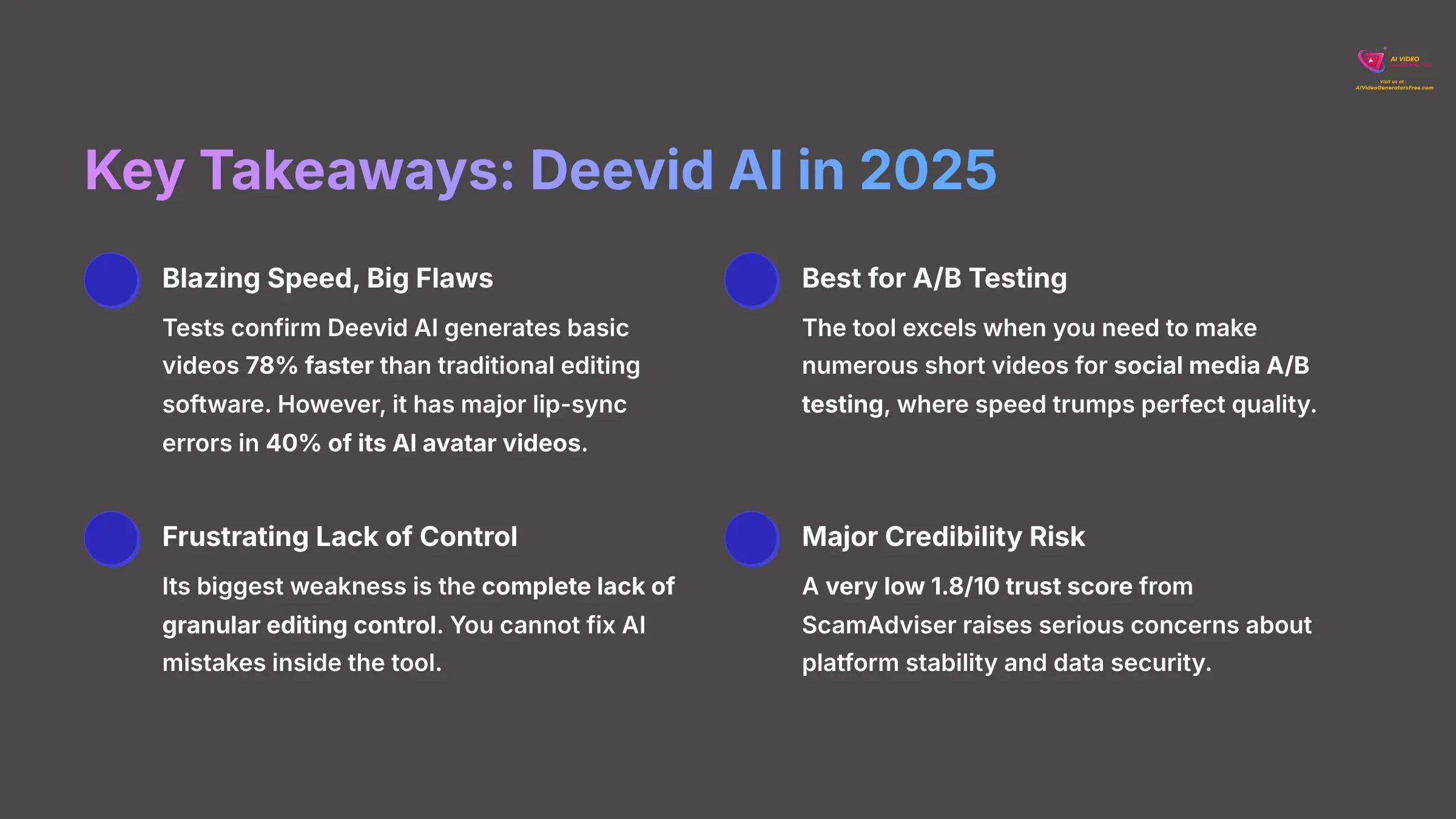 Key Takeaways Deevid AI in 2025