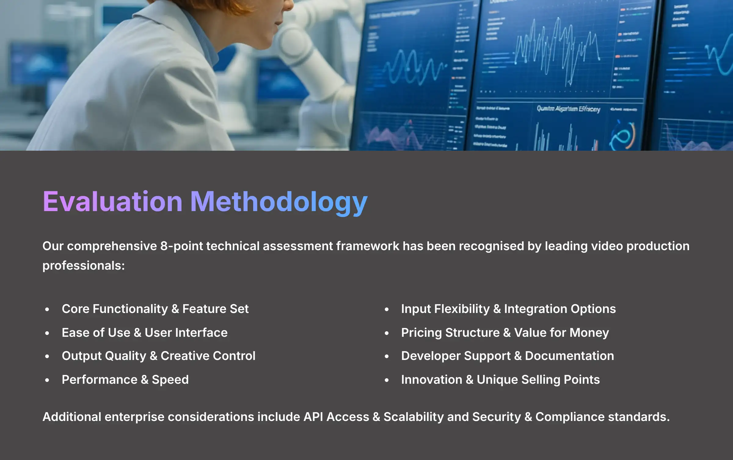 Evaluation Methodology for AI Video Generators
