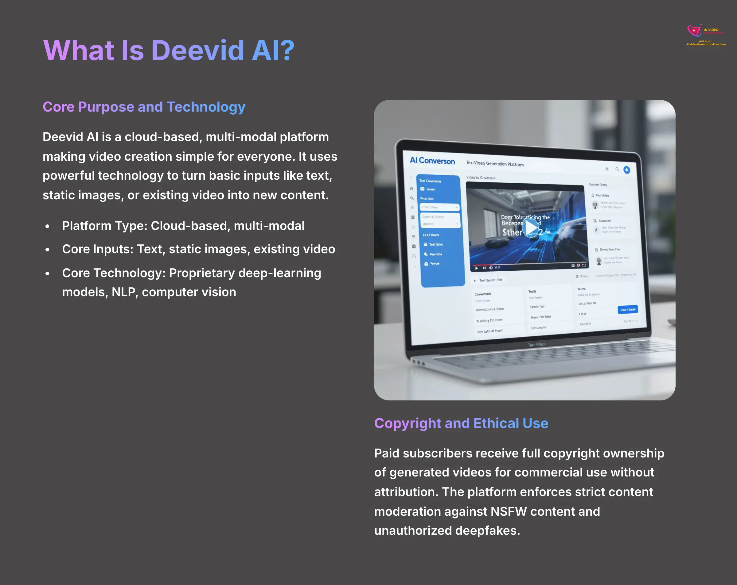 What Is Deevid AI - AI Video Generators Free