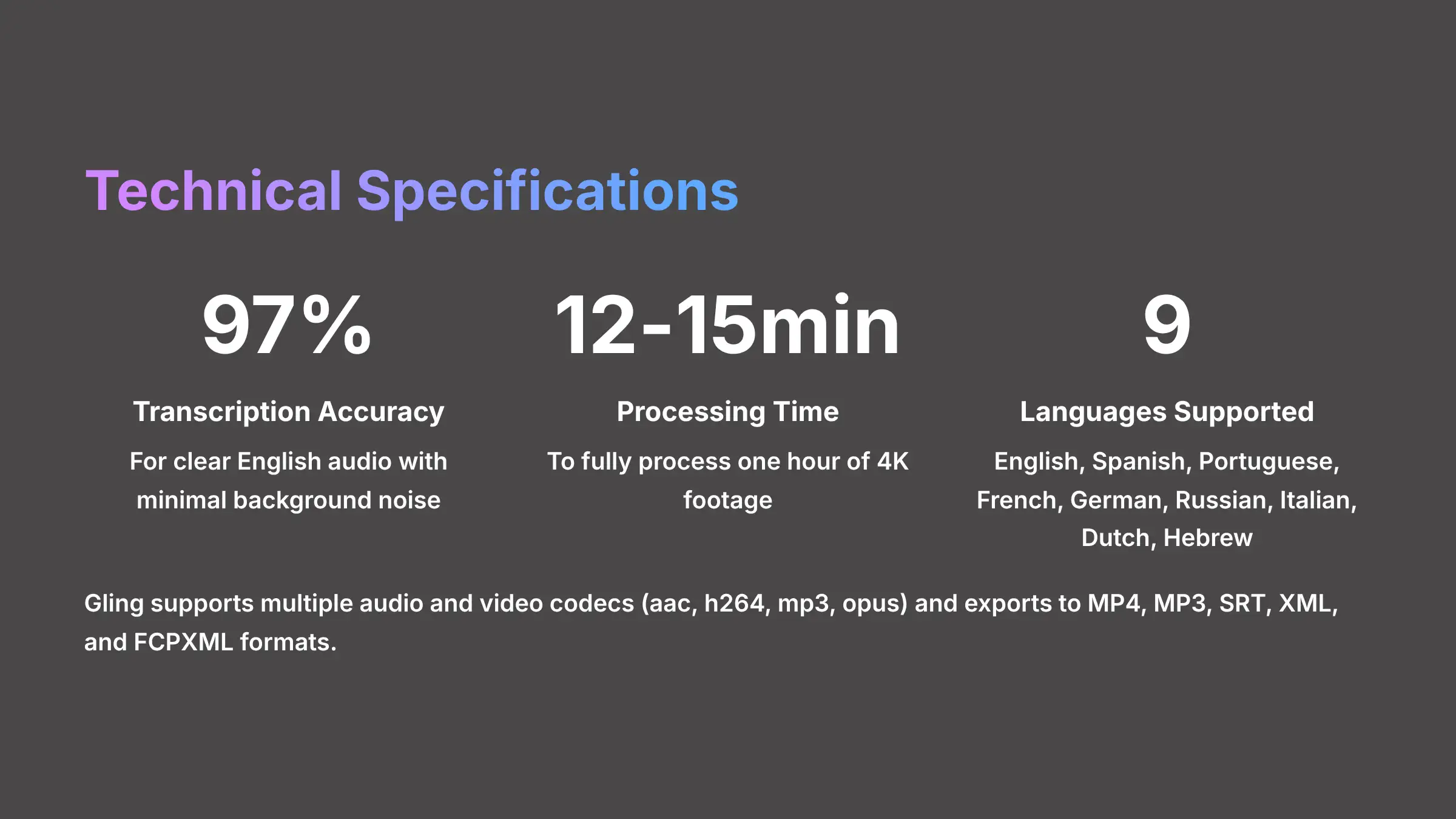 Technical Specifications