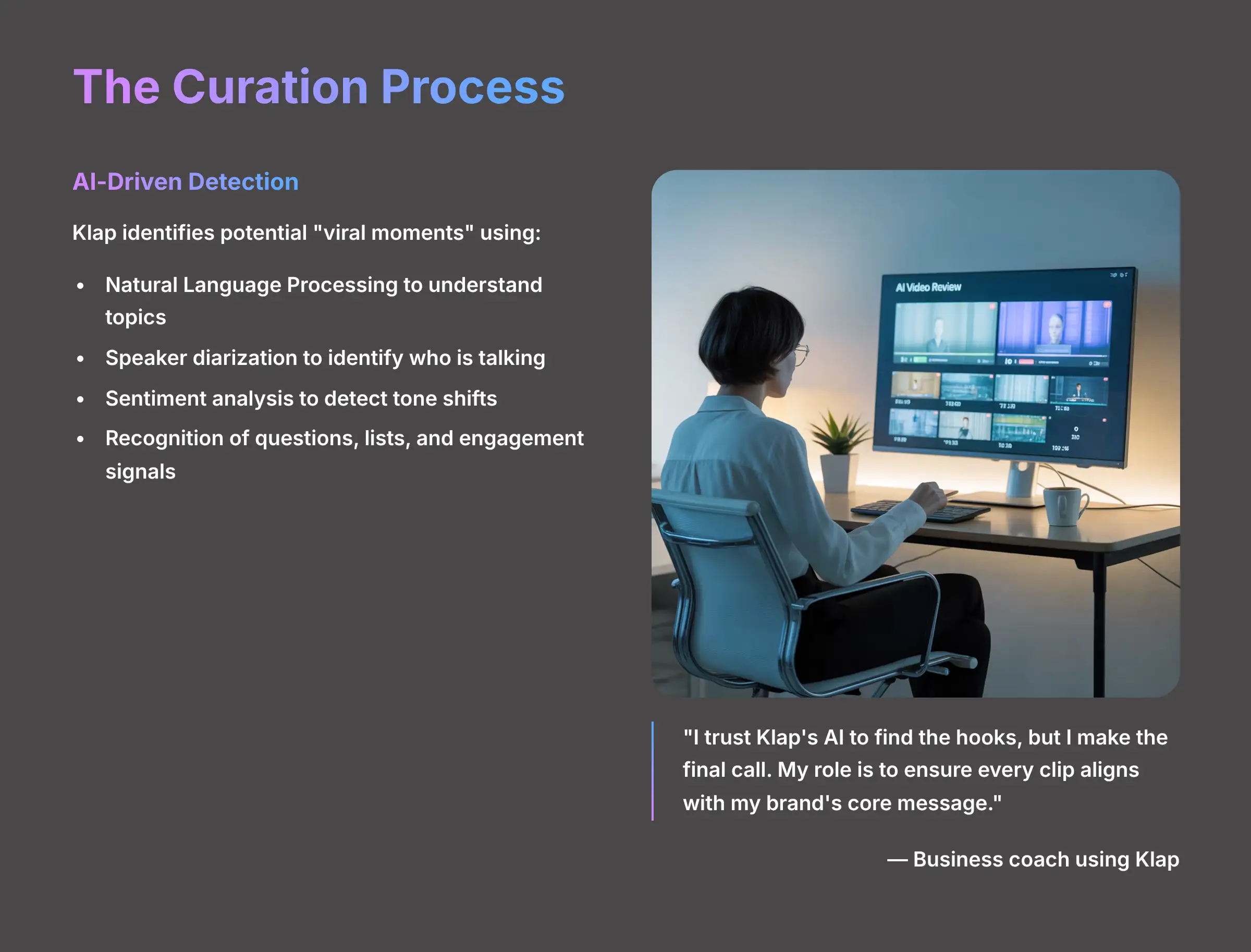 The Curation Process in Klap AI