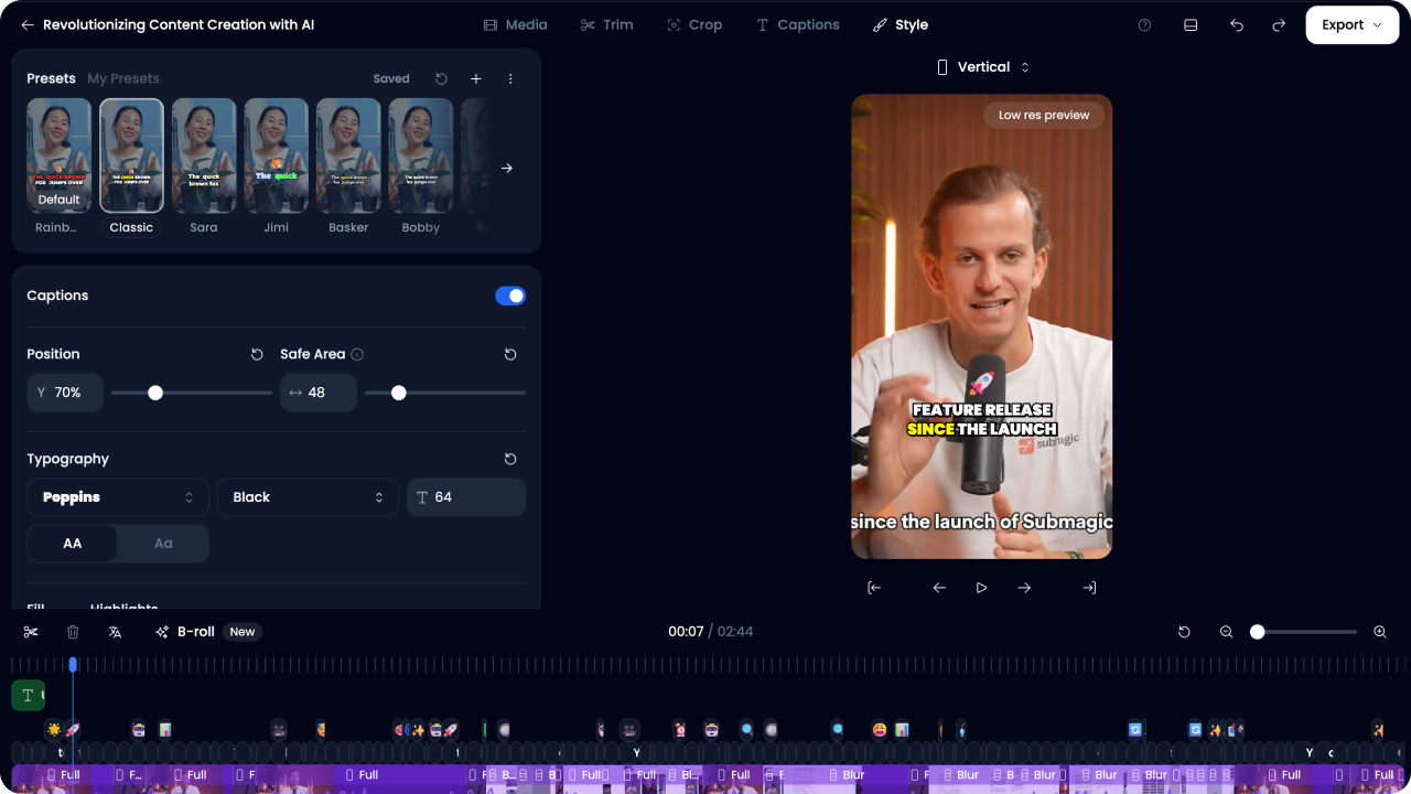 Klap vs Opus Clip comparison interface