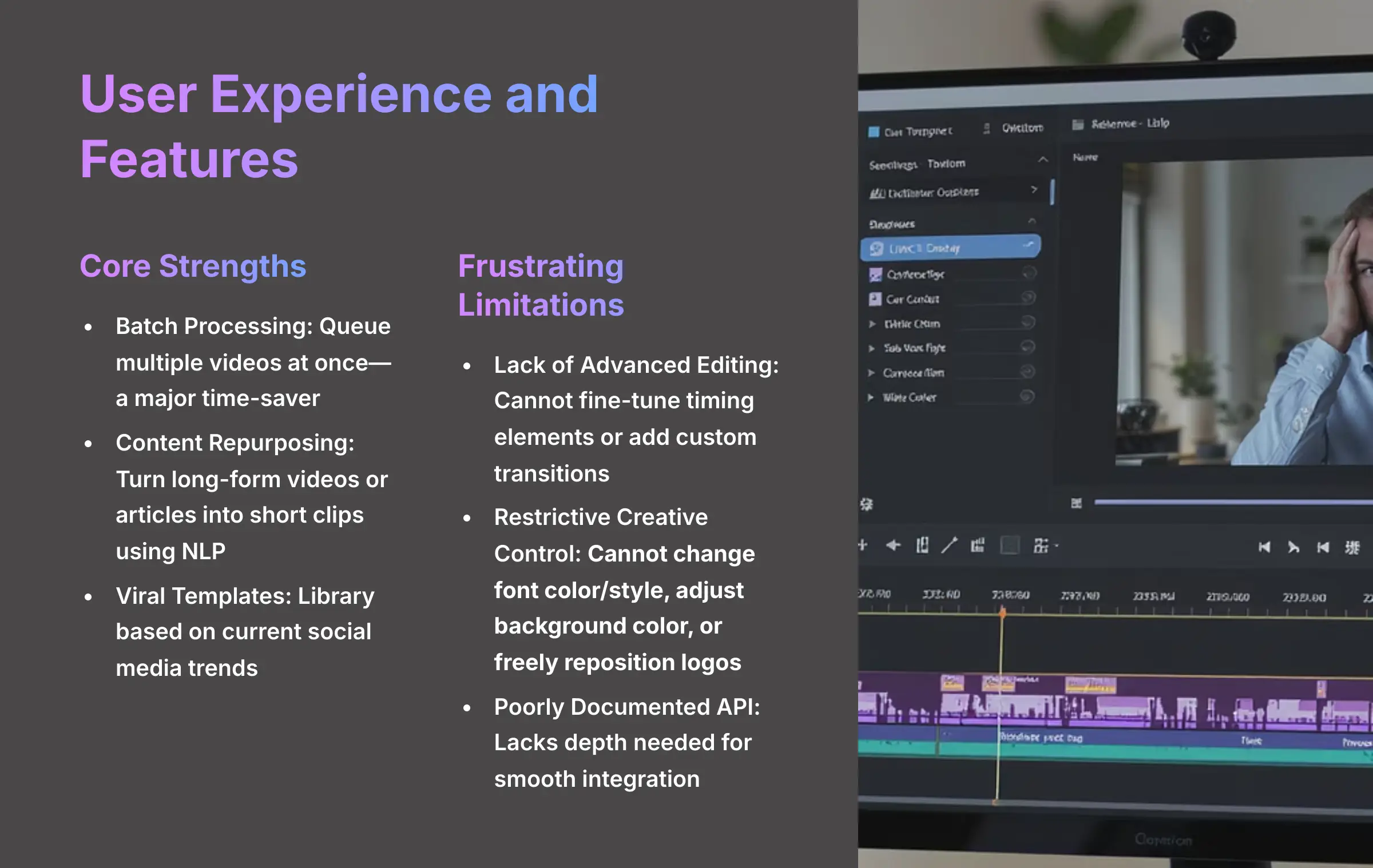User Experience and Features