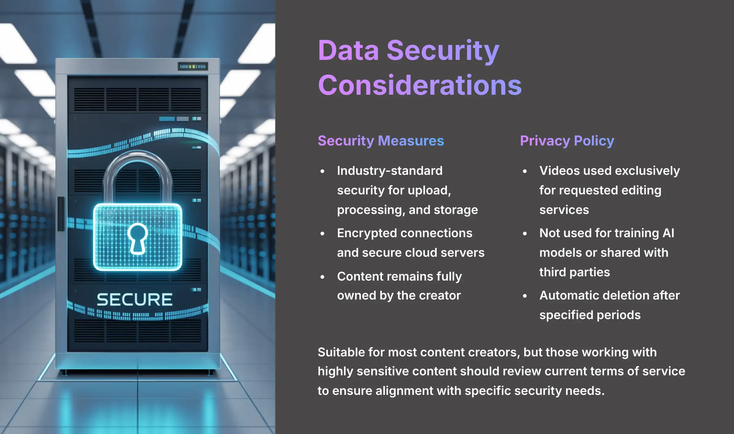 Data Security Considerations