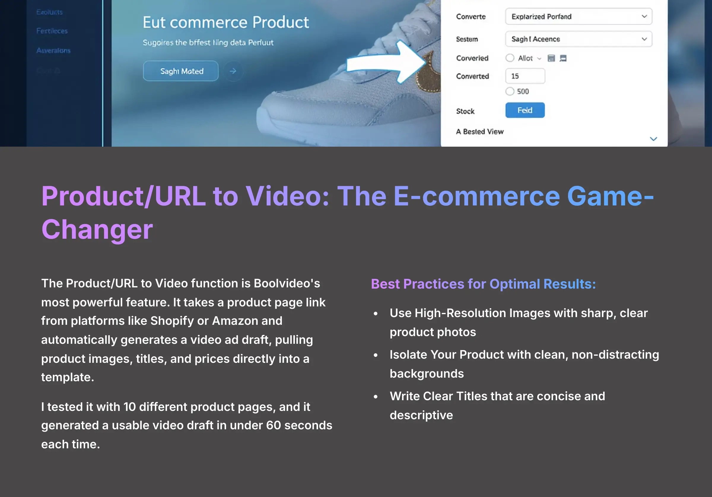 Product URL to Video - E-commerce Game Changer Feature