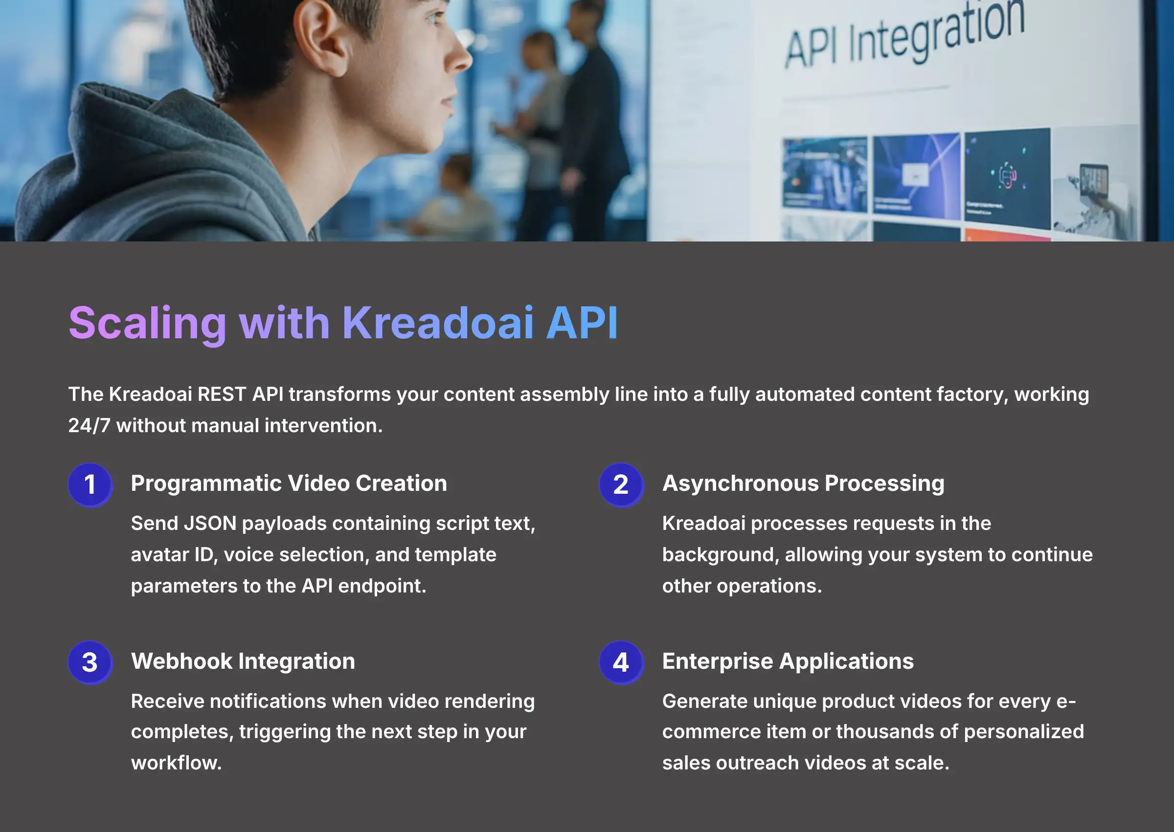 Scaling with Kreadoai API