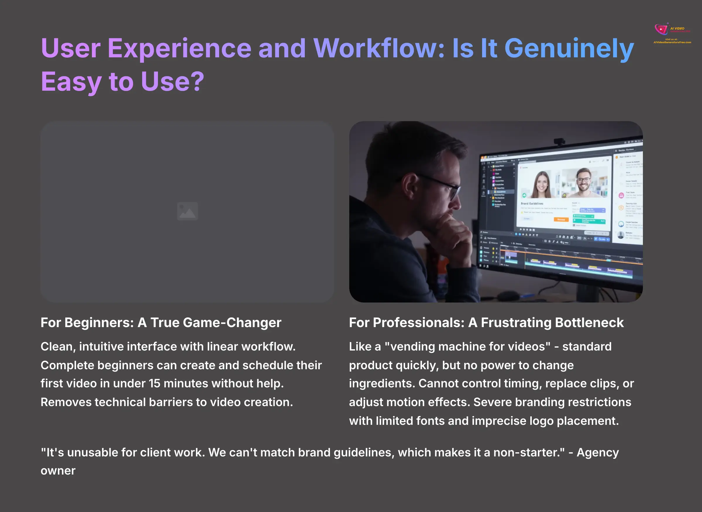 User Experience and Workflow Analysis