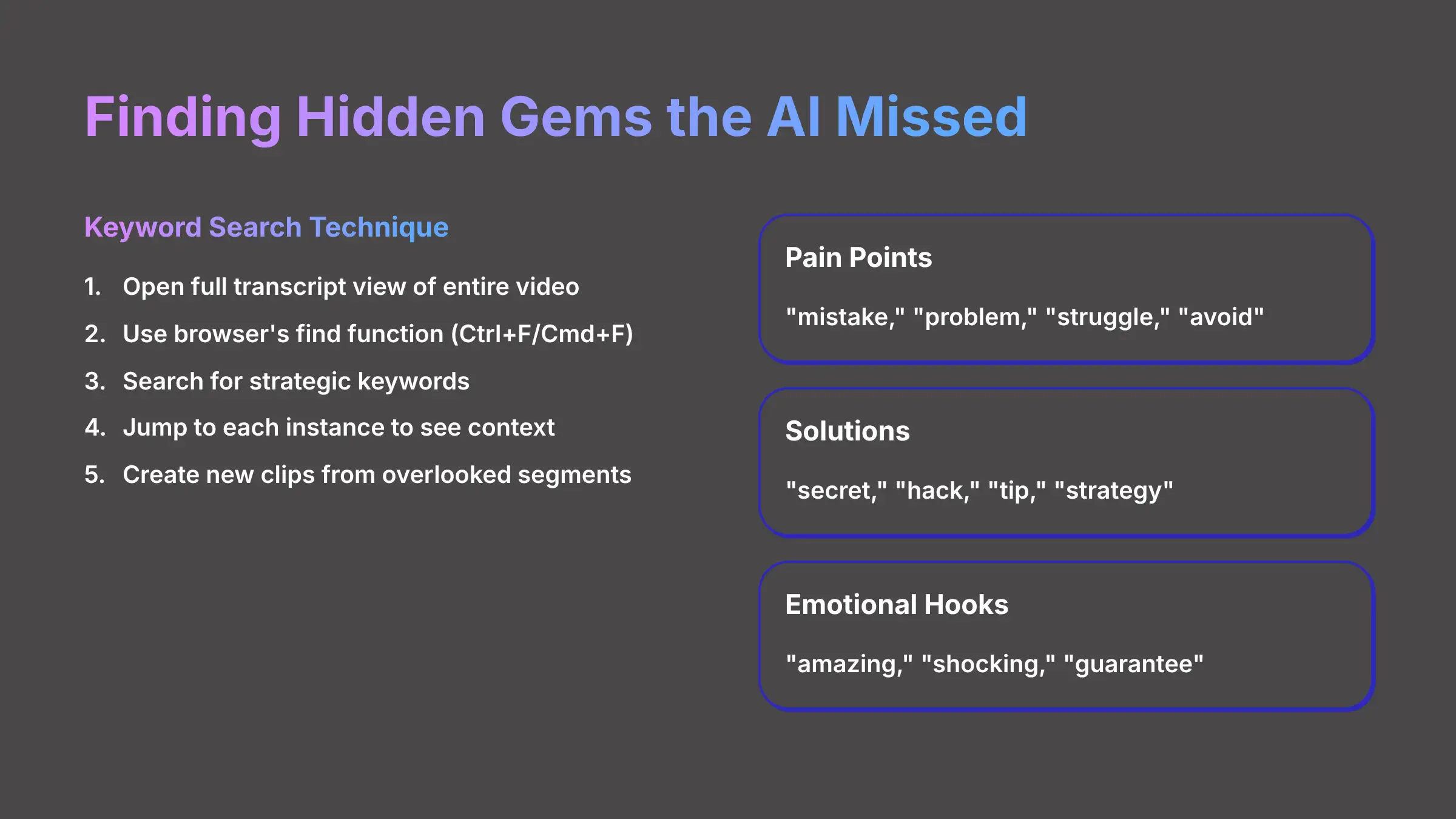 Finding Hidden Gems the AI Missed