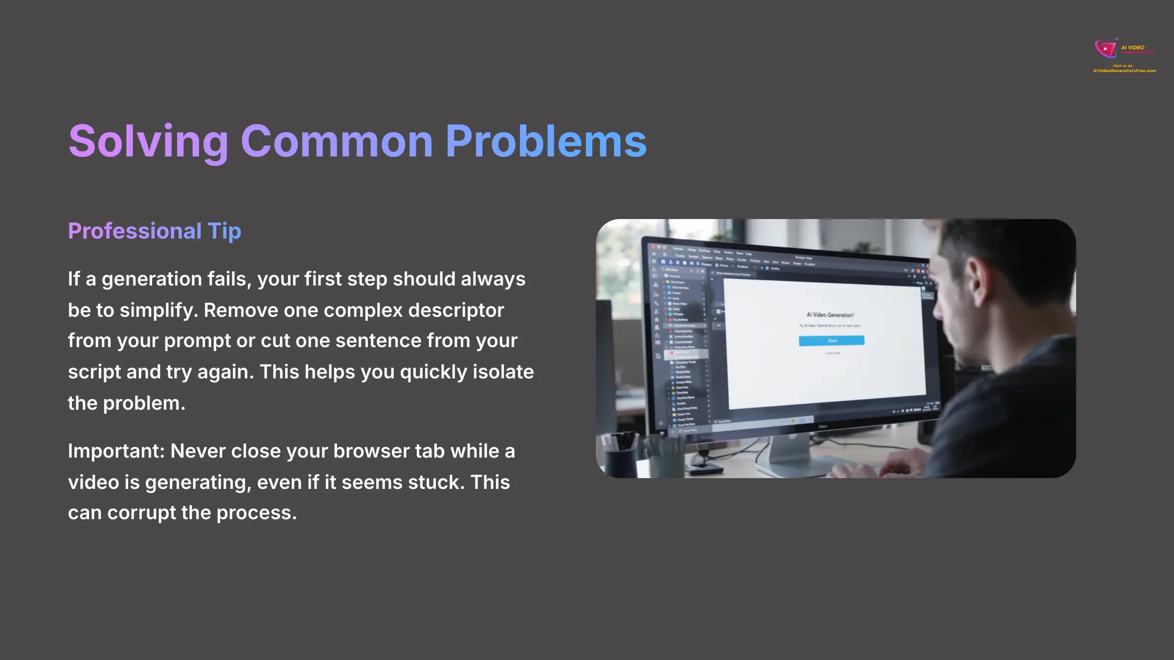 8_Solving-Common-Problems_AI-video-generators-free_aivideogeneratorsfree.com_