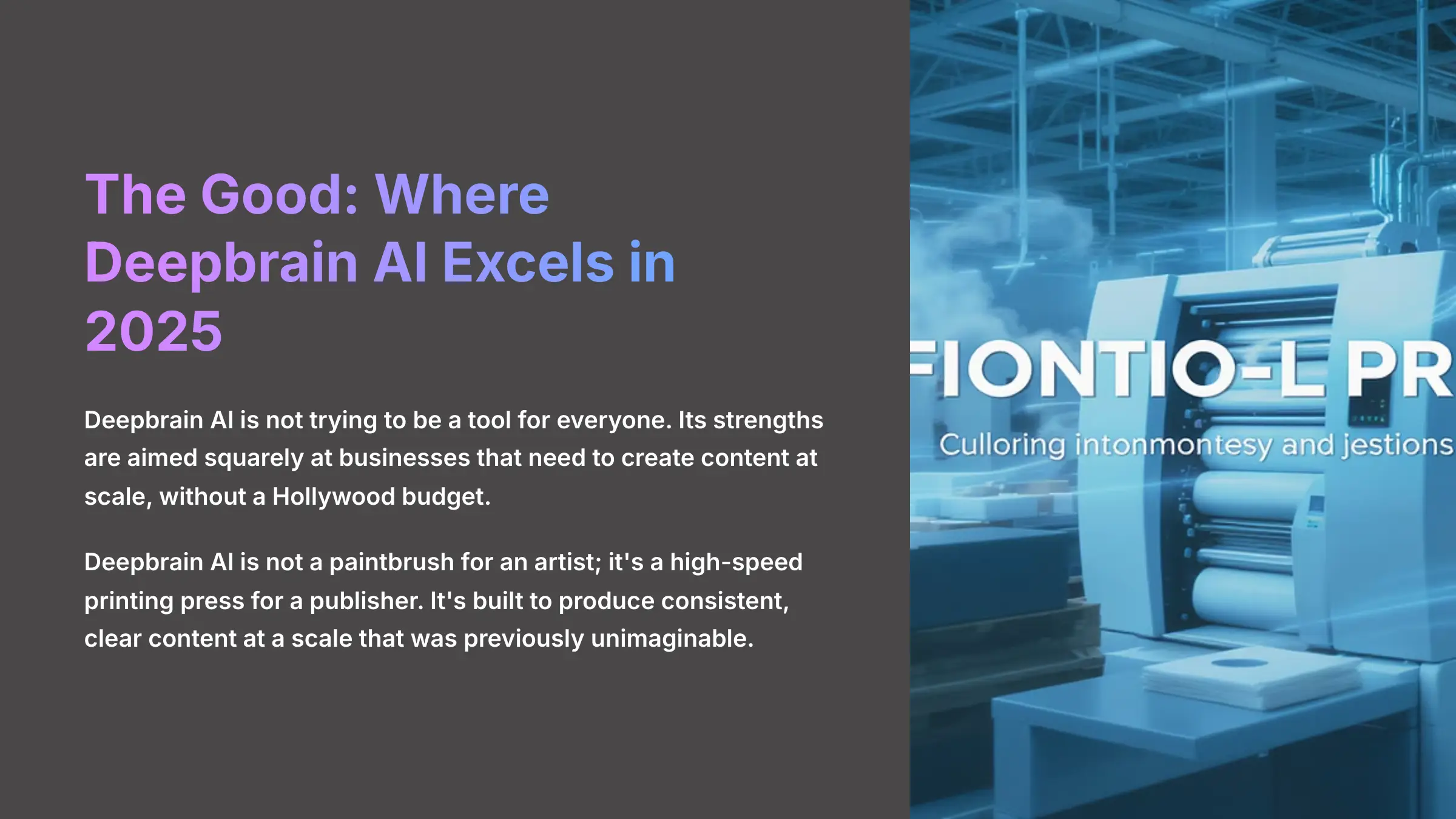 The Good Where Deepbrain AI Excels in 2025