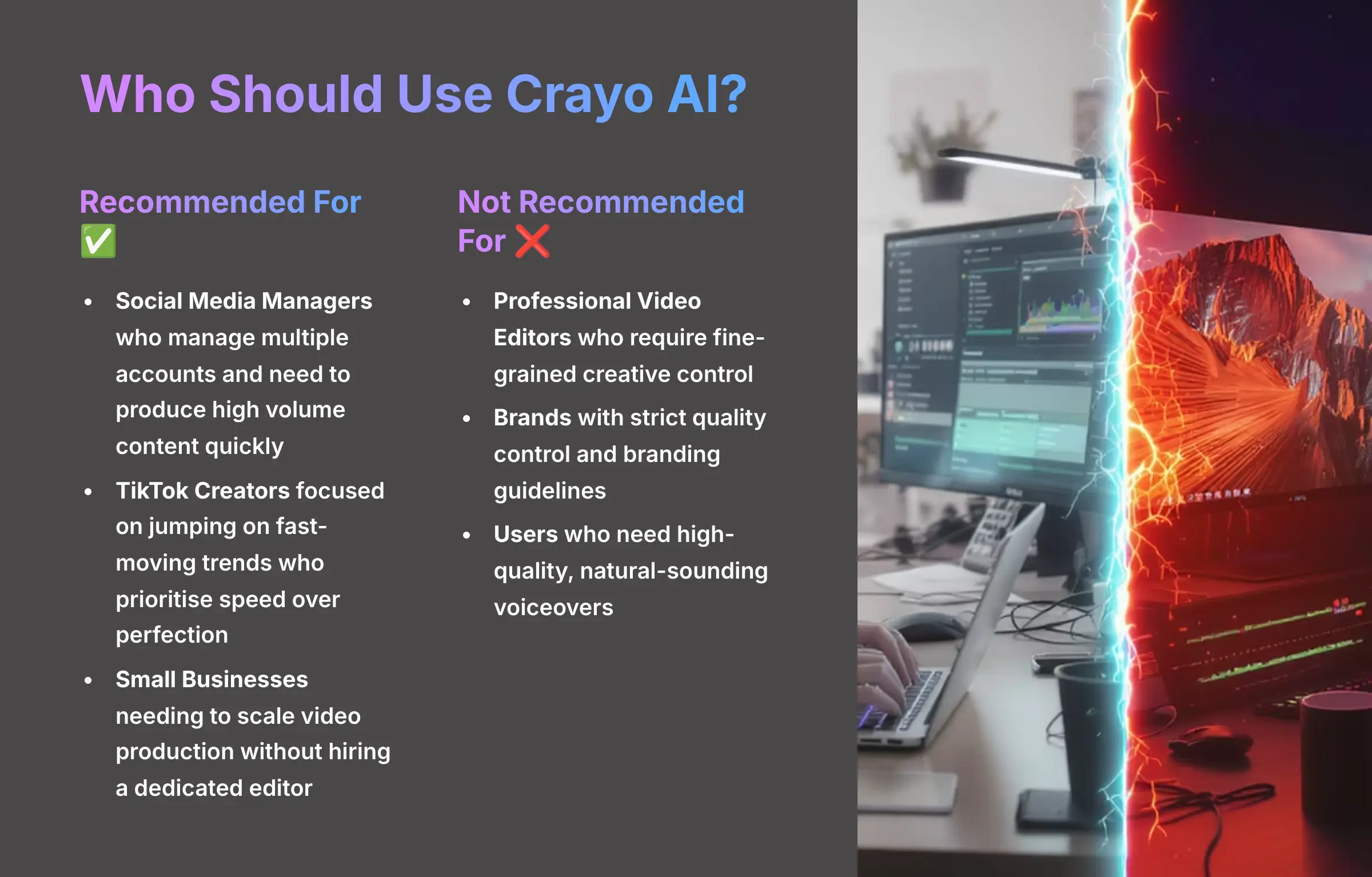 Who Should Use Crayo AI