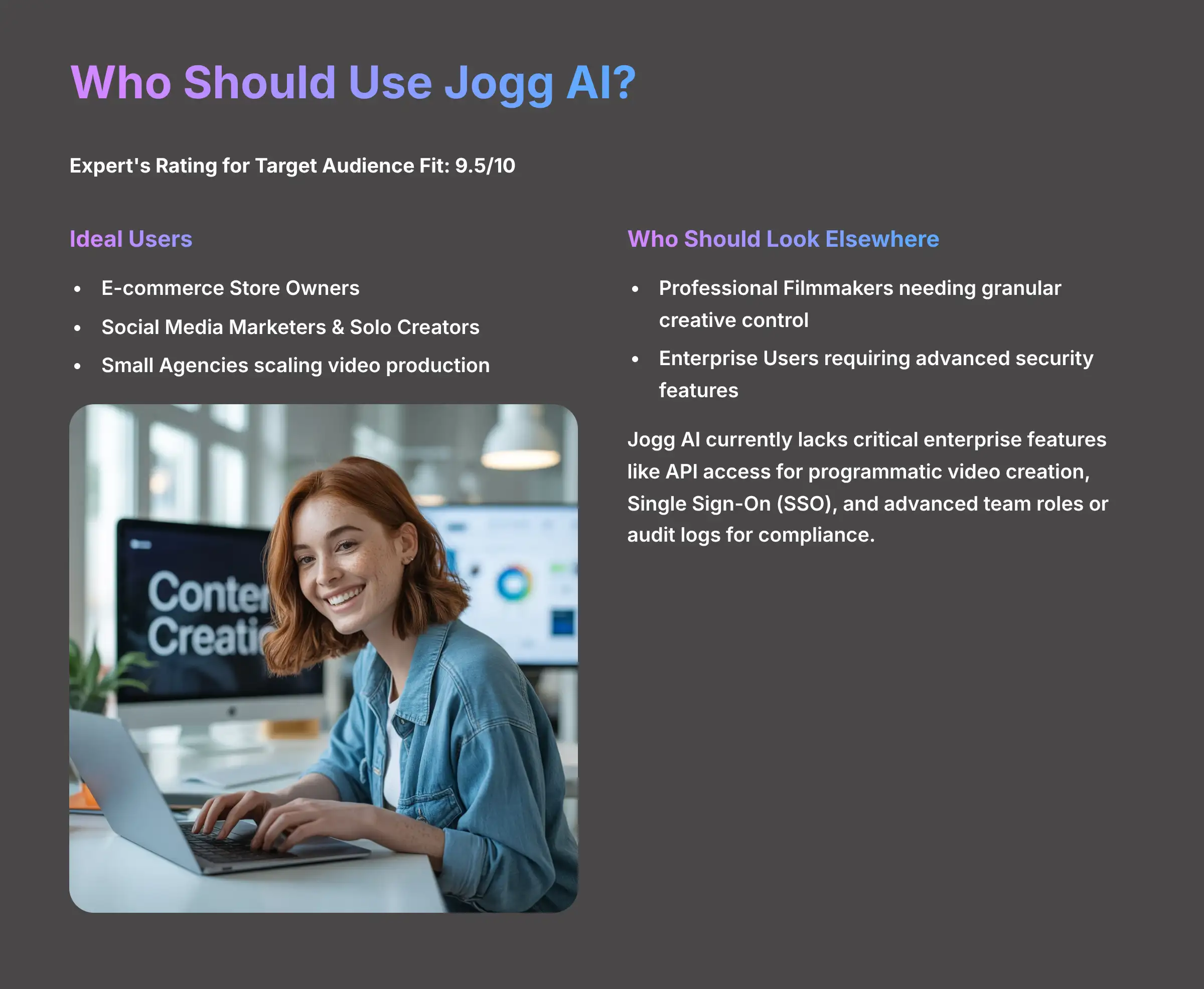 Who Should Use Jogg AI