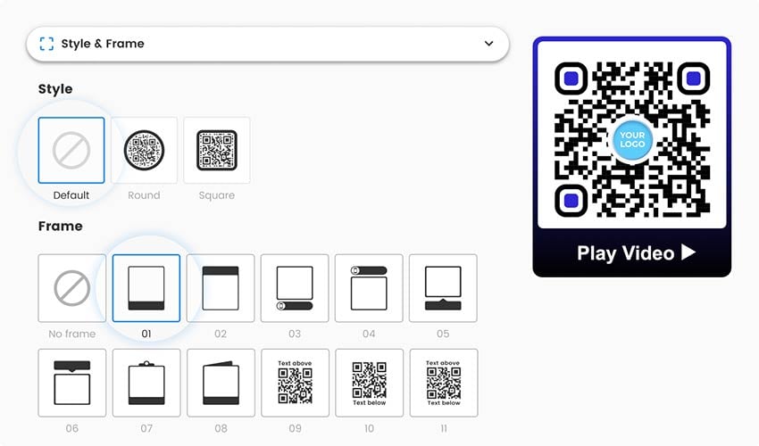 QR code for video responses