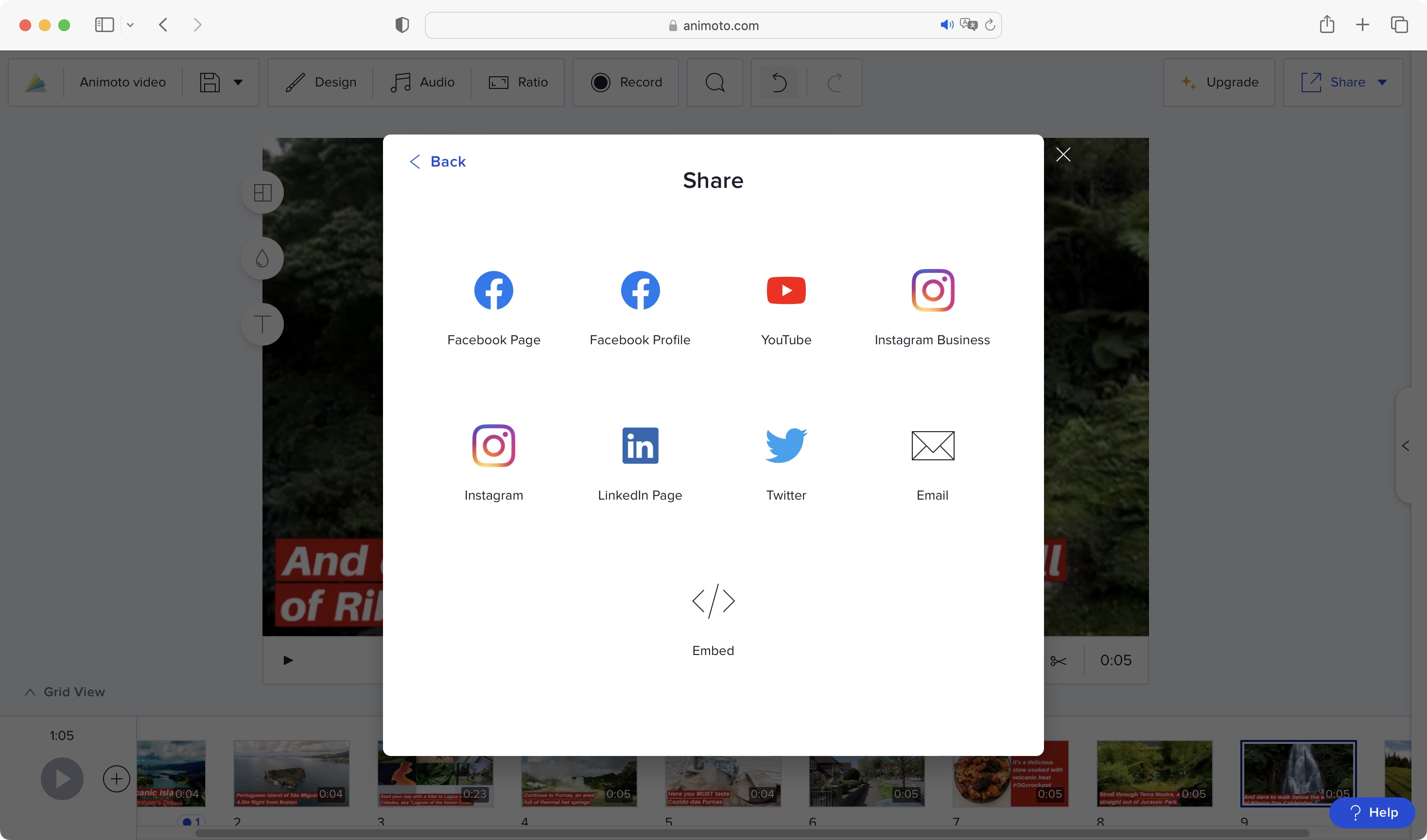 Animoto video creation interface review
