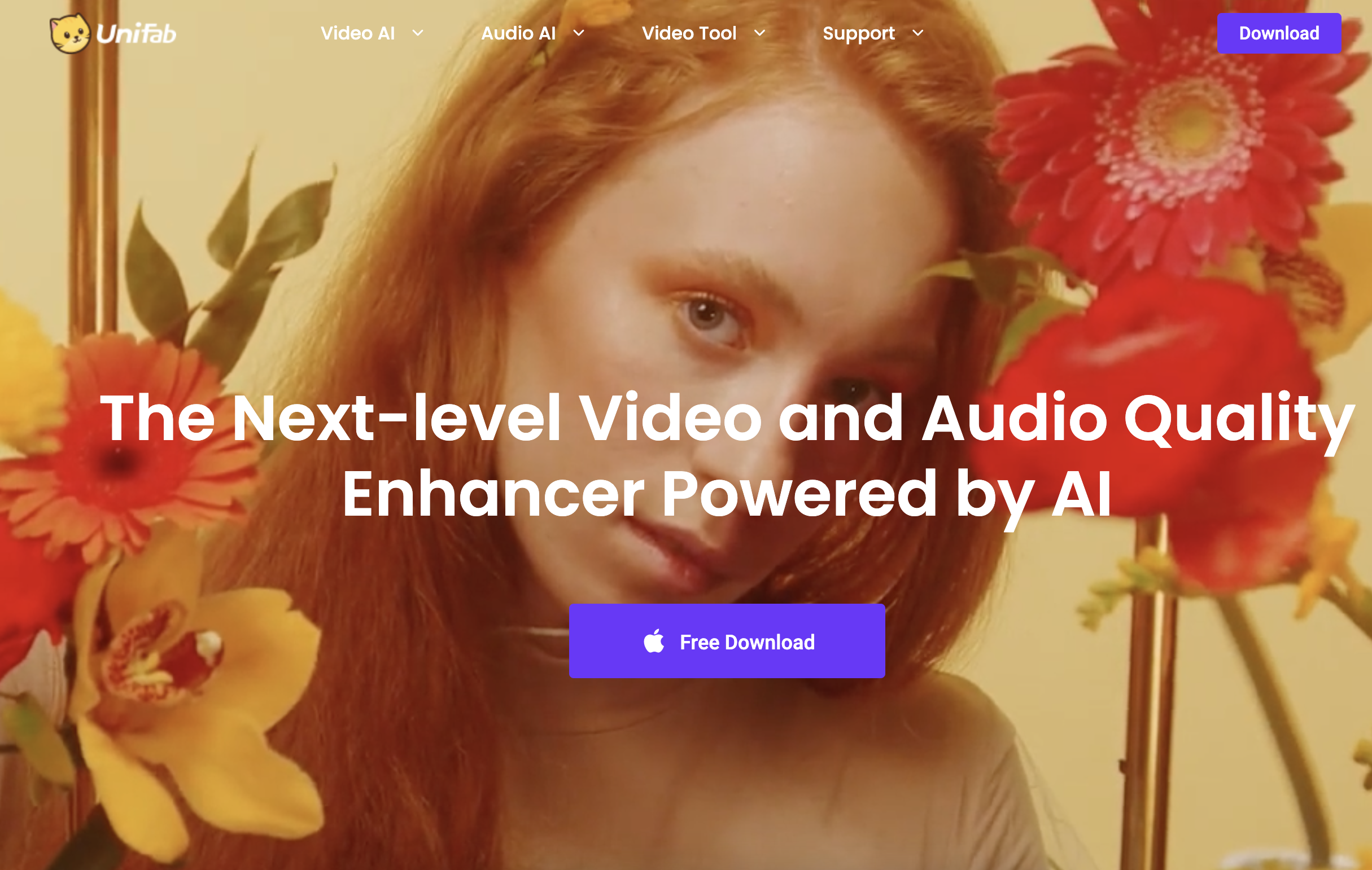 UniFab Video Enhancer interface screenshot
