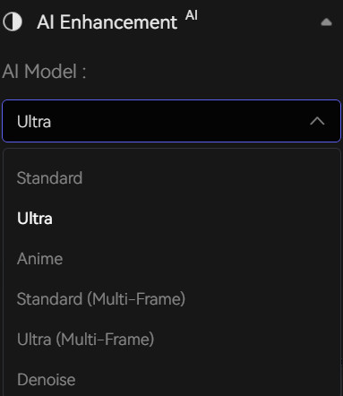 AI Enhancement Model Selection