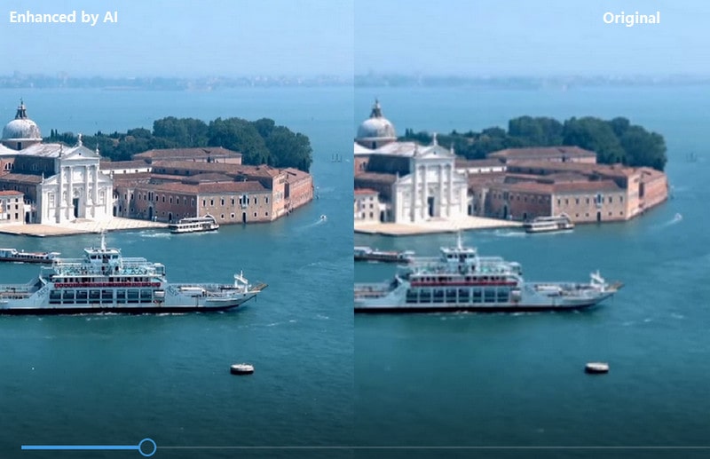 AI Video Upscaling Example - Drone Footage