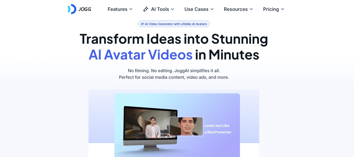 Jogg AI Video Testimonial Generator Banner
