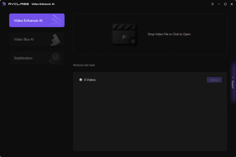 AVCLabs Video Enhancer AI main interface screenshot