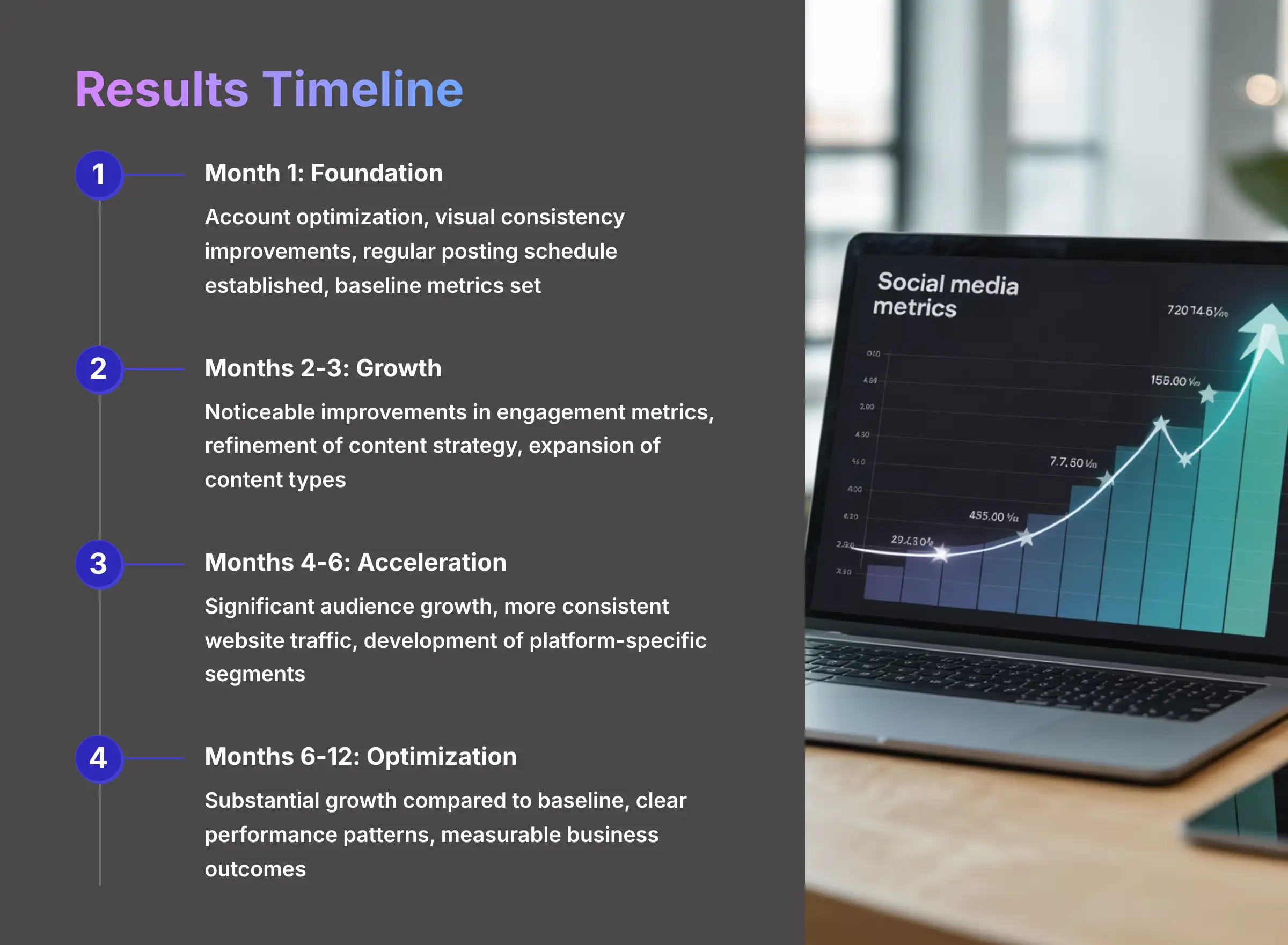 Results Timeline - Expected Milestones and Growth Phases