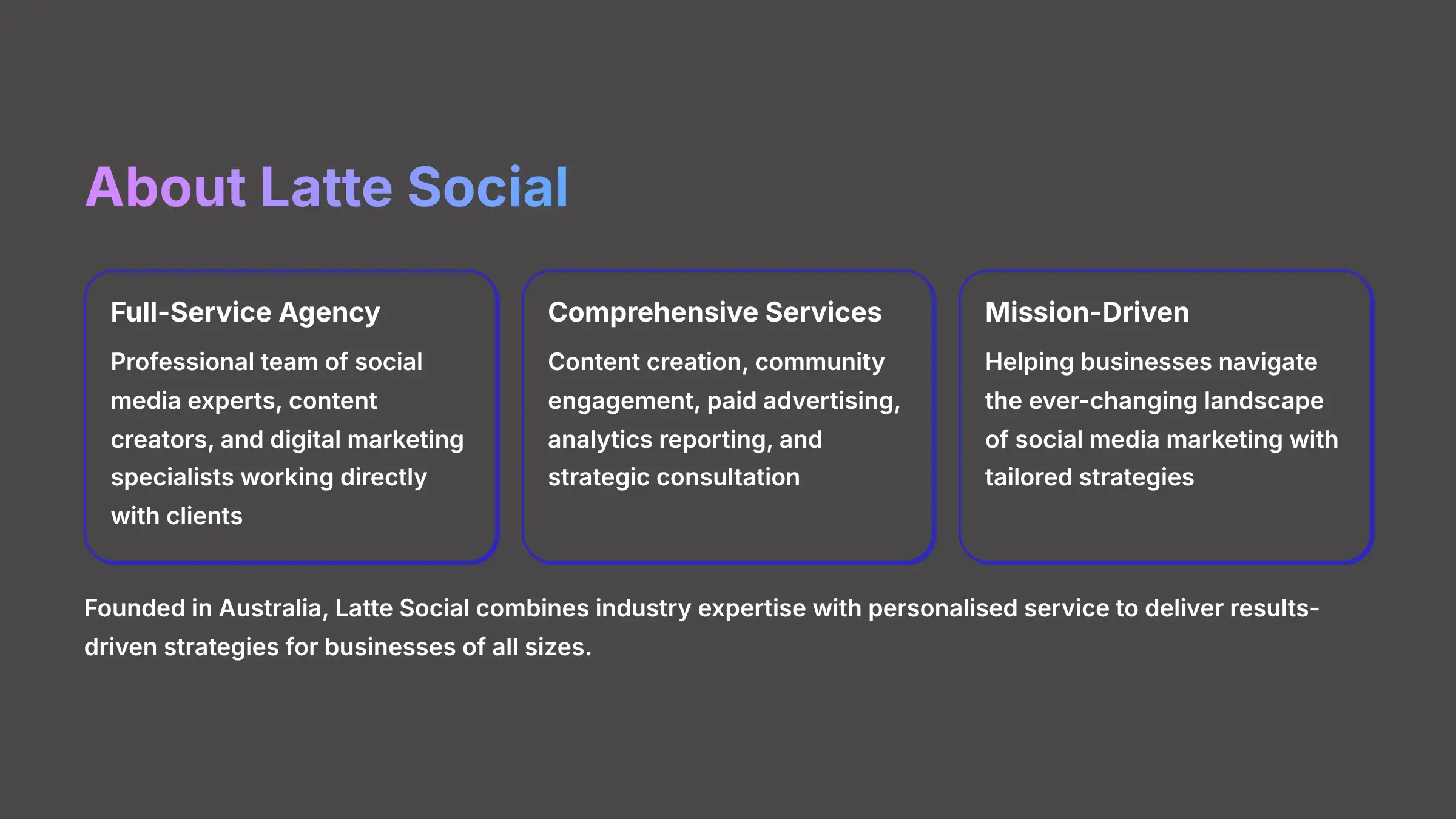 About Latte Social - Full-Service Agency Overview