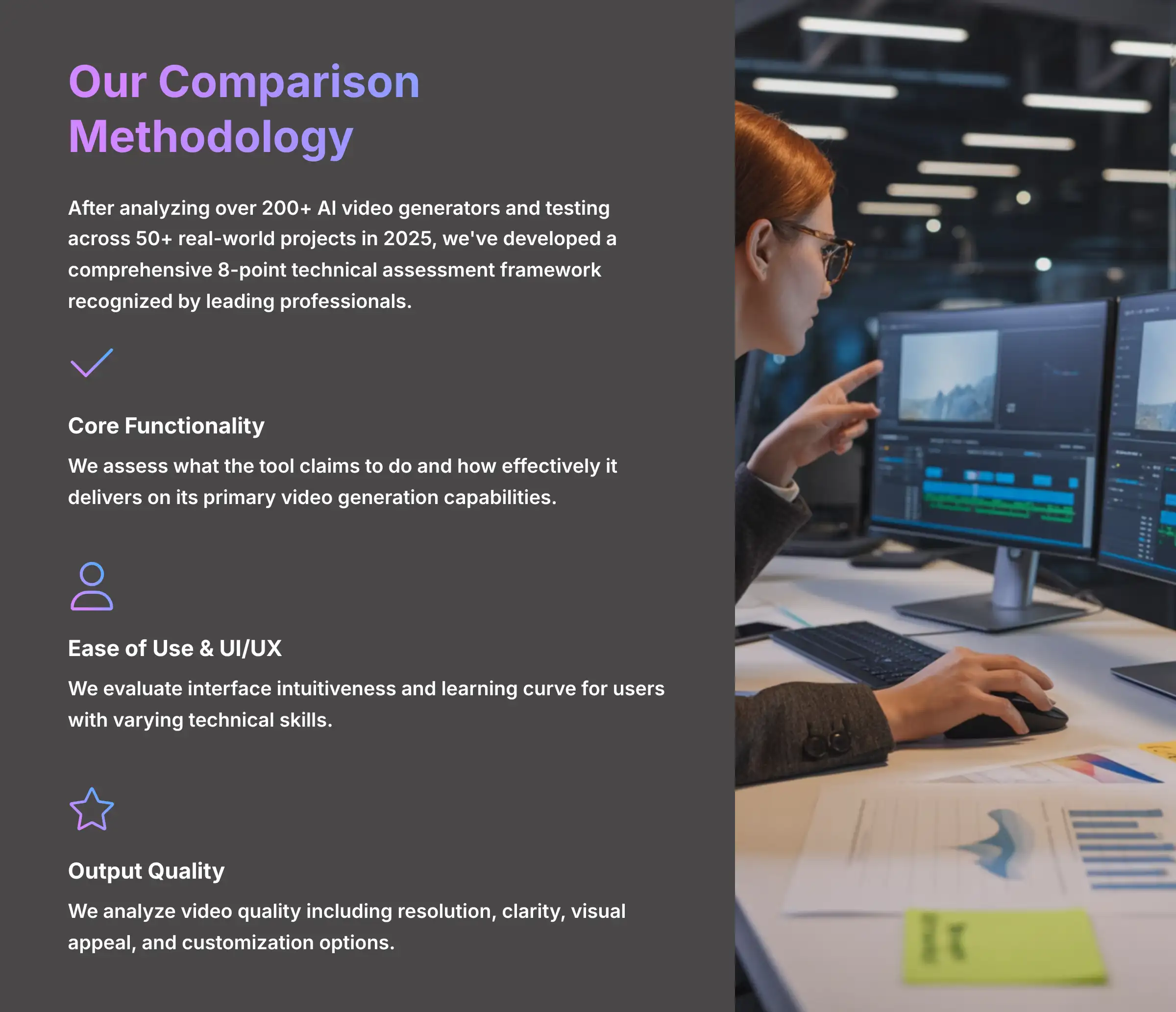 Our Comparison Methodology - AI Video Generators Free