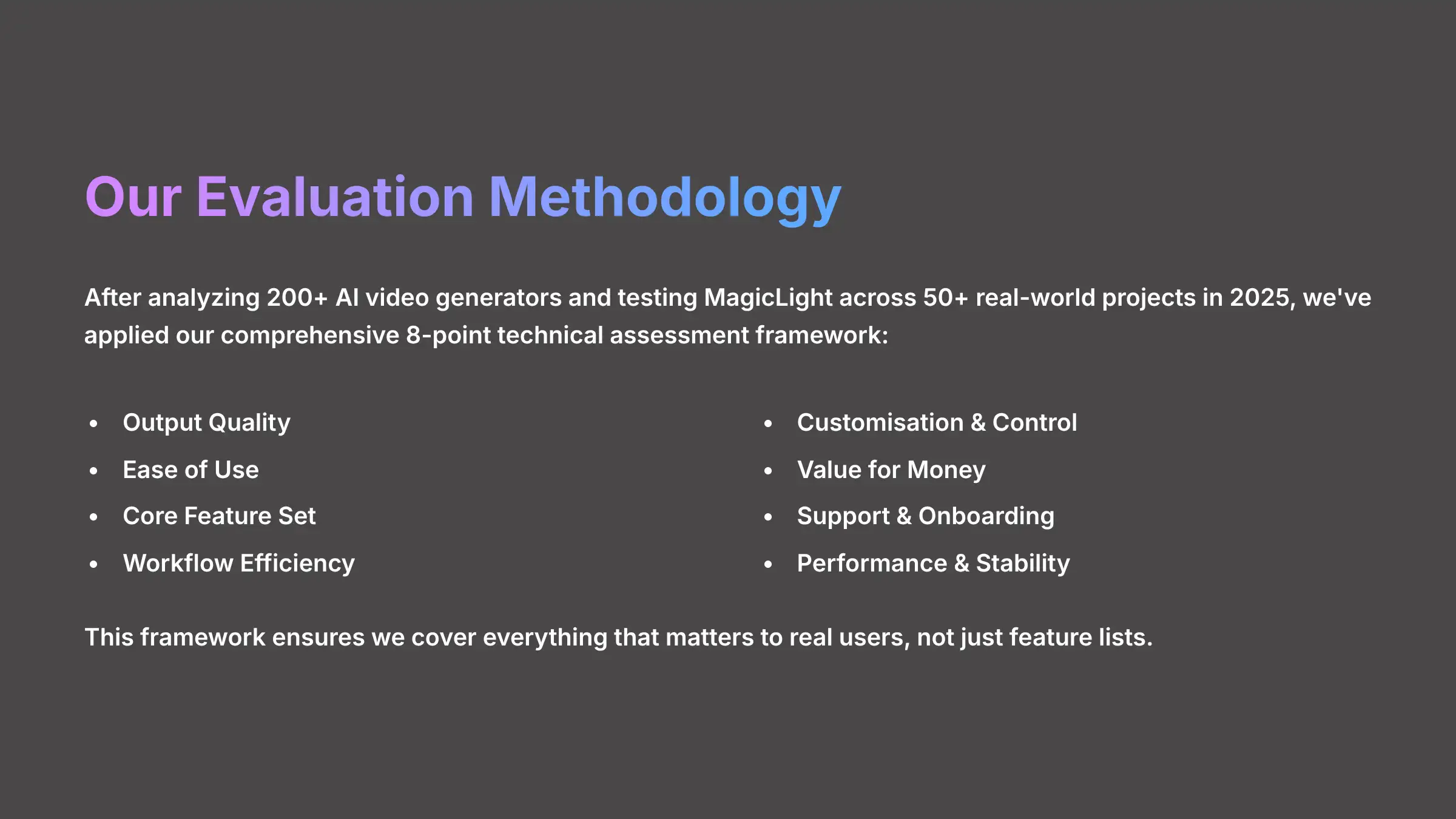Our Evaluation Methodology for AI Video Tools