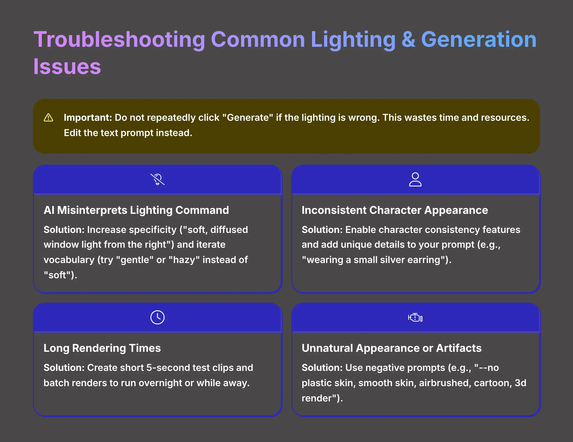 Troubleshooting Common Lighting and Generation Issues