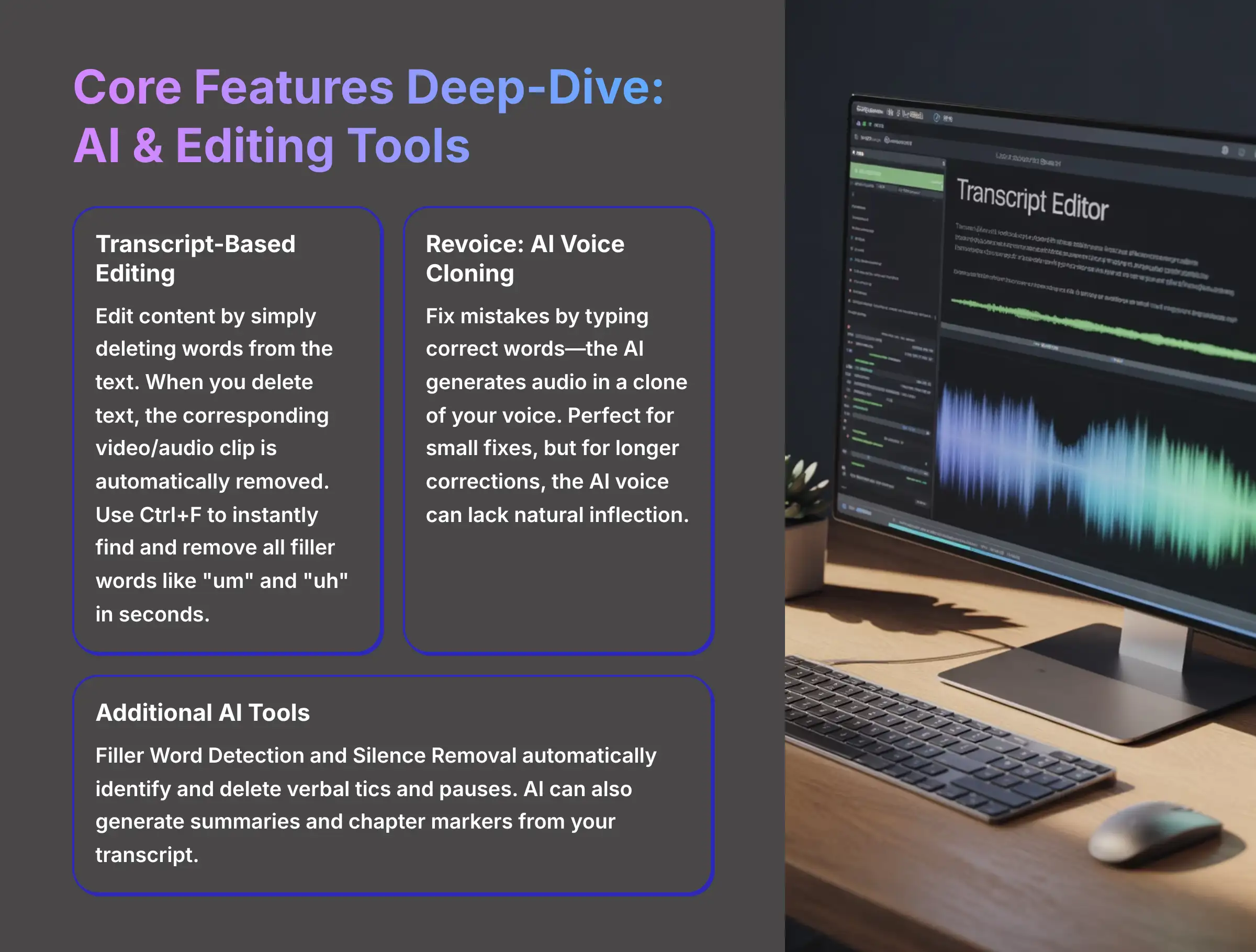 Core Features Deep-Dive - AI and Editing Tools Analysis