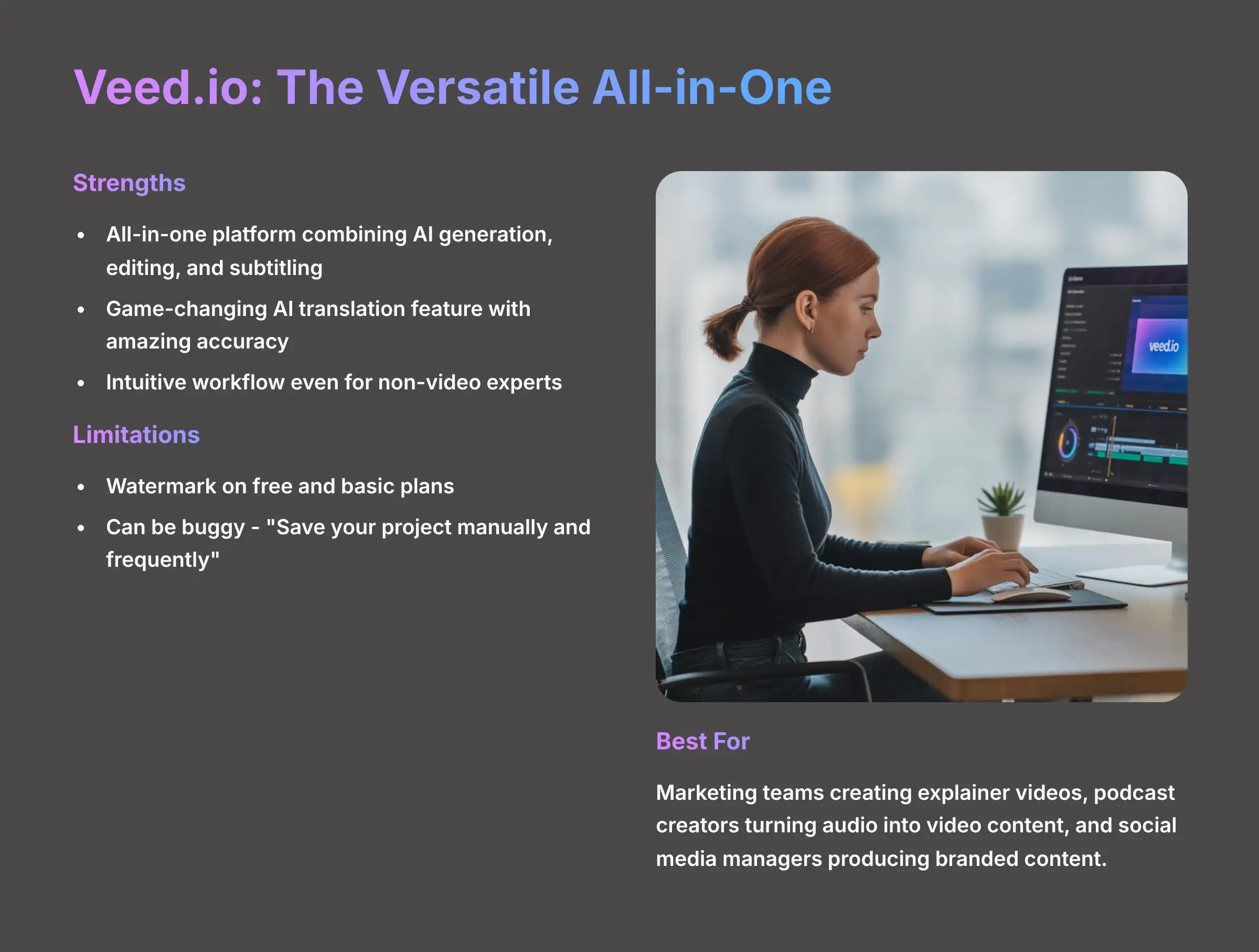 Veed.io - The Versatile All-in-One - AI Video Generators Free