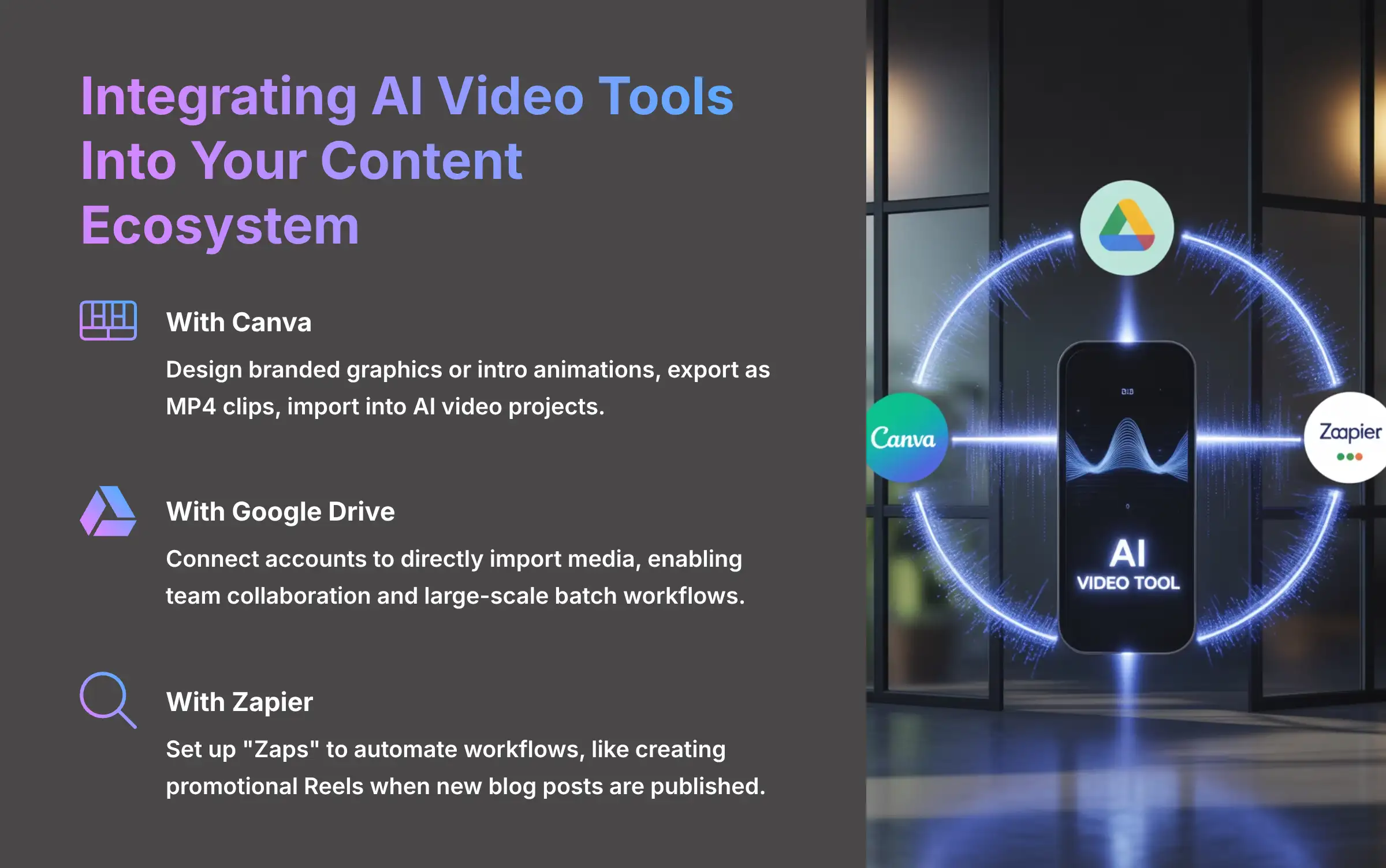 9_Integrating-AI-Video-Tools-Into-Your-Content-Ecosystem_aivideogeneratorsfree.com-AI-video-generators-free