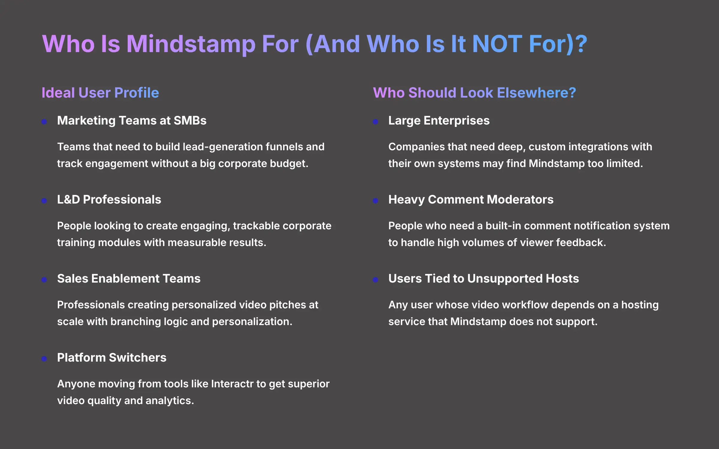 Who Is Mindstamp For And Who Is It NOT For