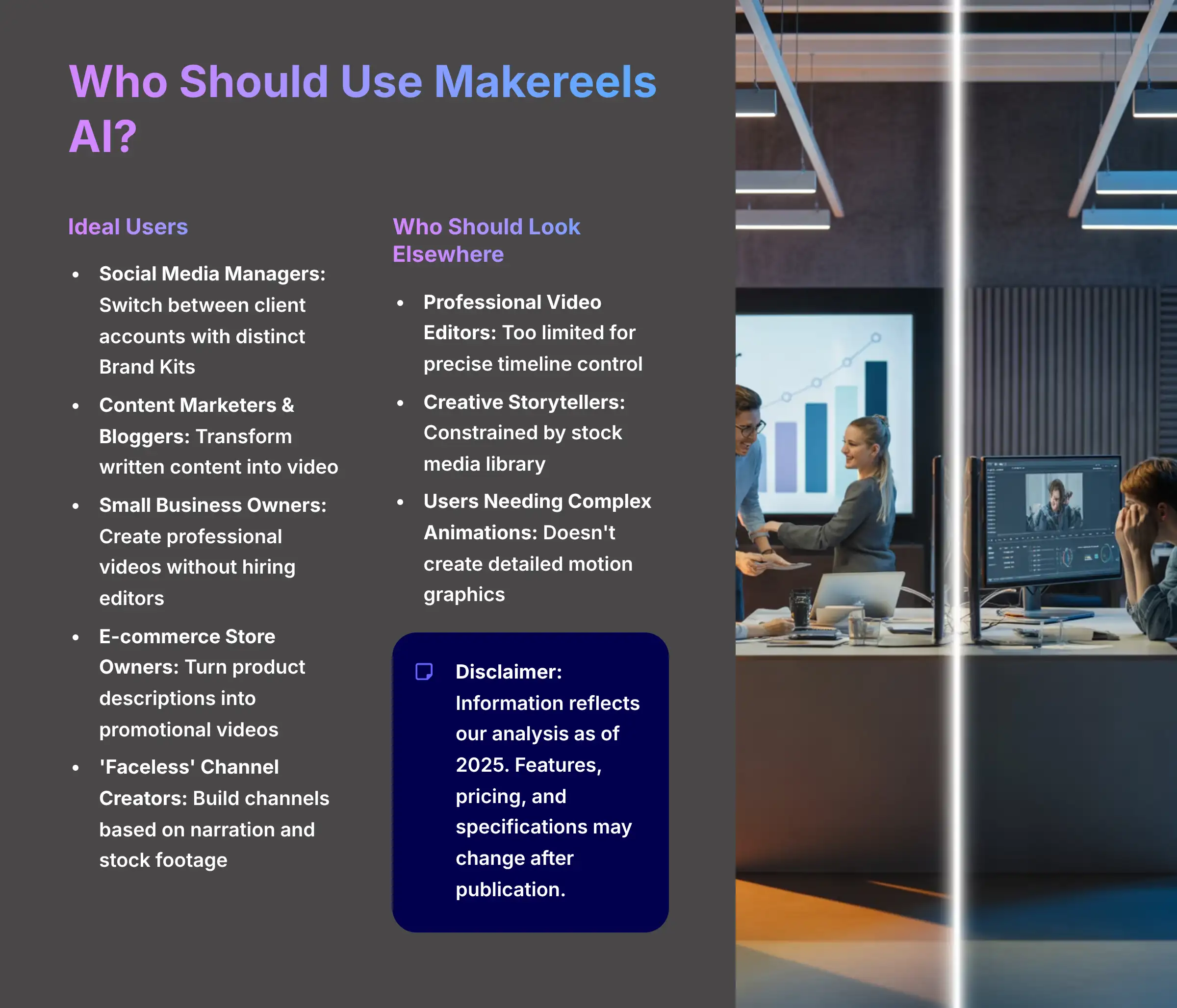 Who Should Use Makereels AI